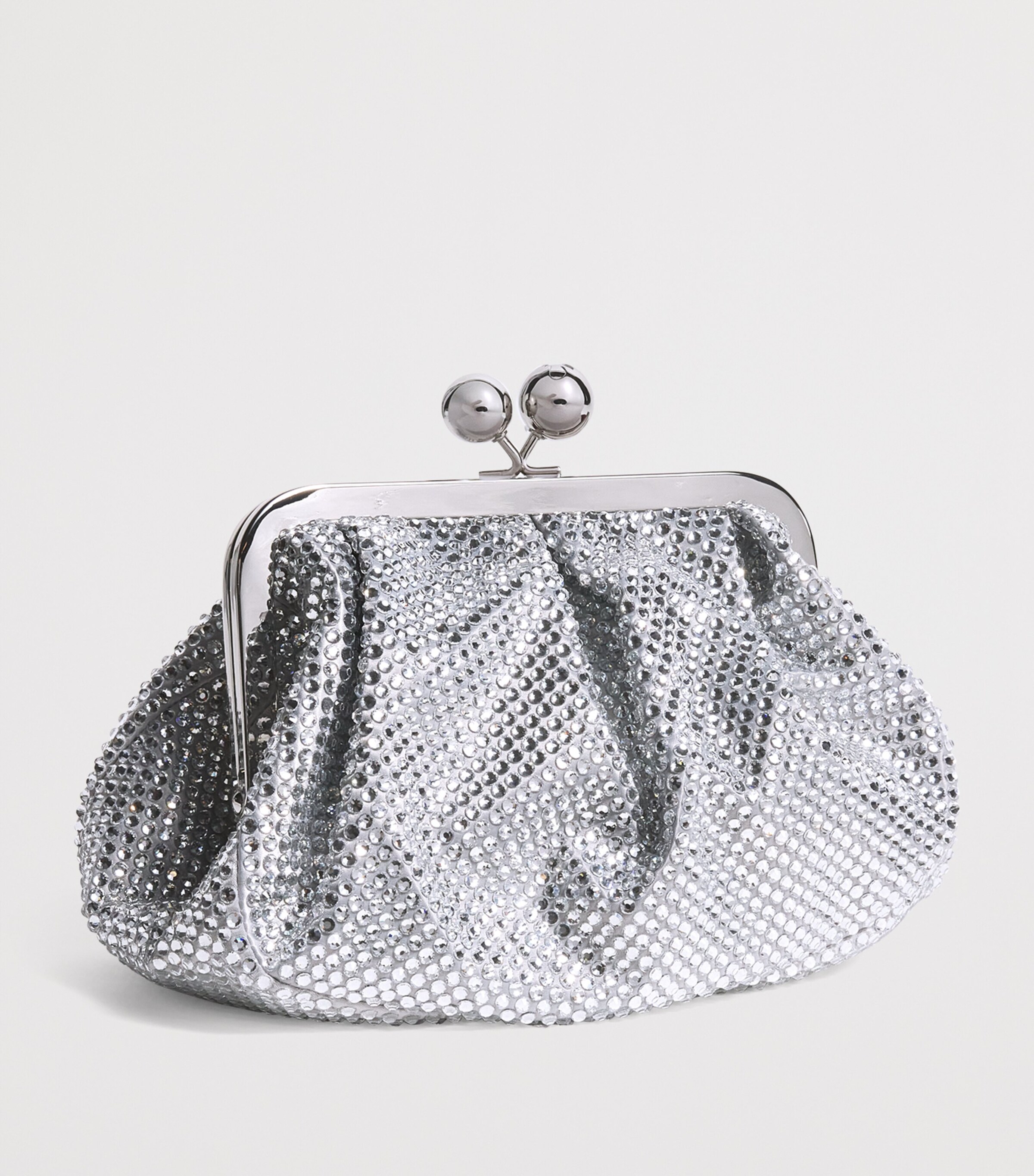 Medium Embellished Pasticcino Clutch Bag OPTICAL WHITE Image 3