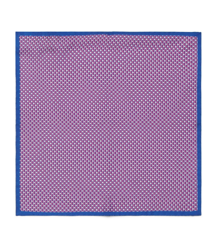 Canali Silk Jacquard Pocket Square Image 1