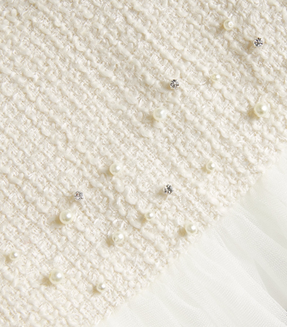 Long-Sleeve Ruffle Dress (2-14 Years) CREAM Image 3