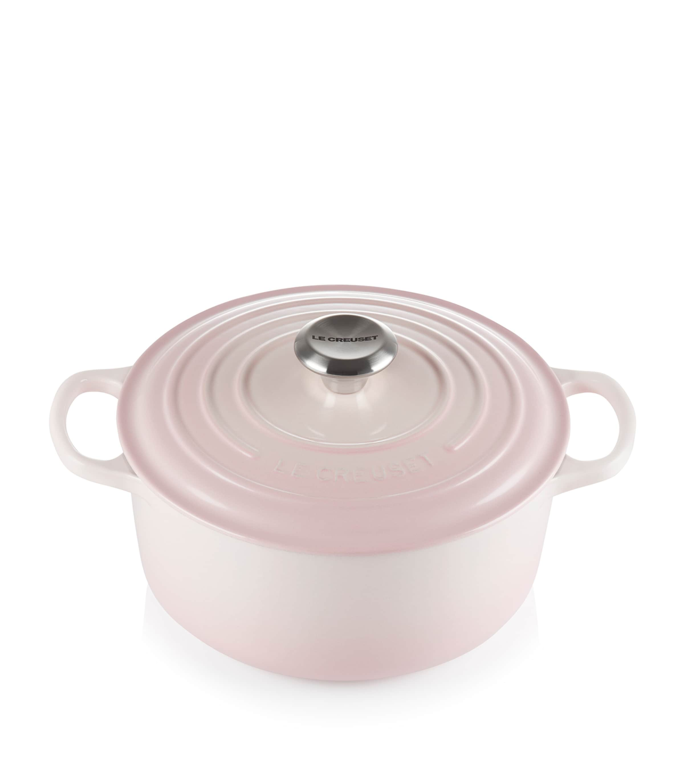 Le Creuset Cast Iron Round Casserole Dish In Pink