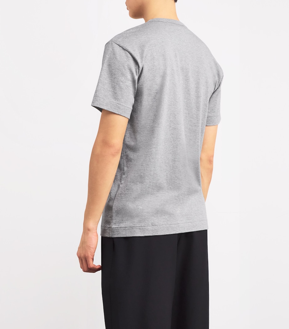 Comme Des Garçons Play Mens PLAY Logo T-Shirt Grey Image 4