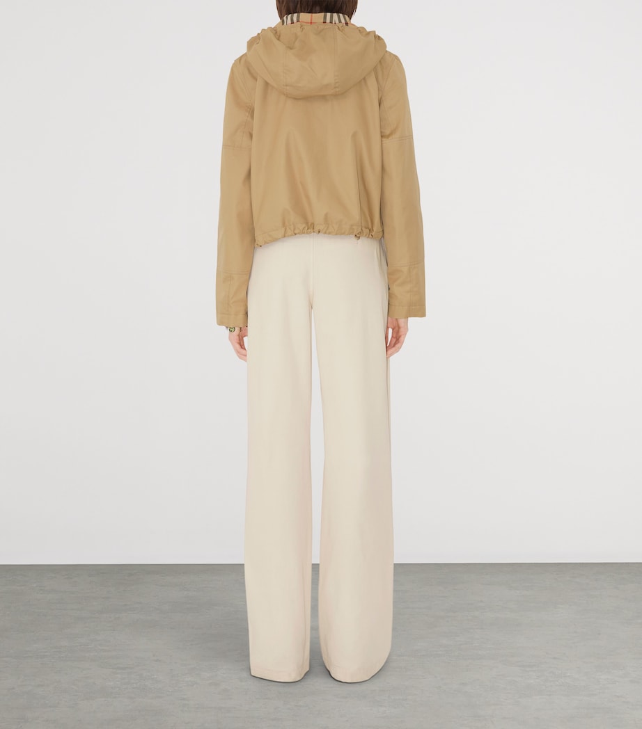 Gabardine Cropped Parka FLAX Image 3