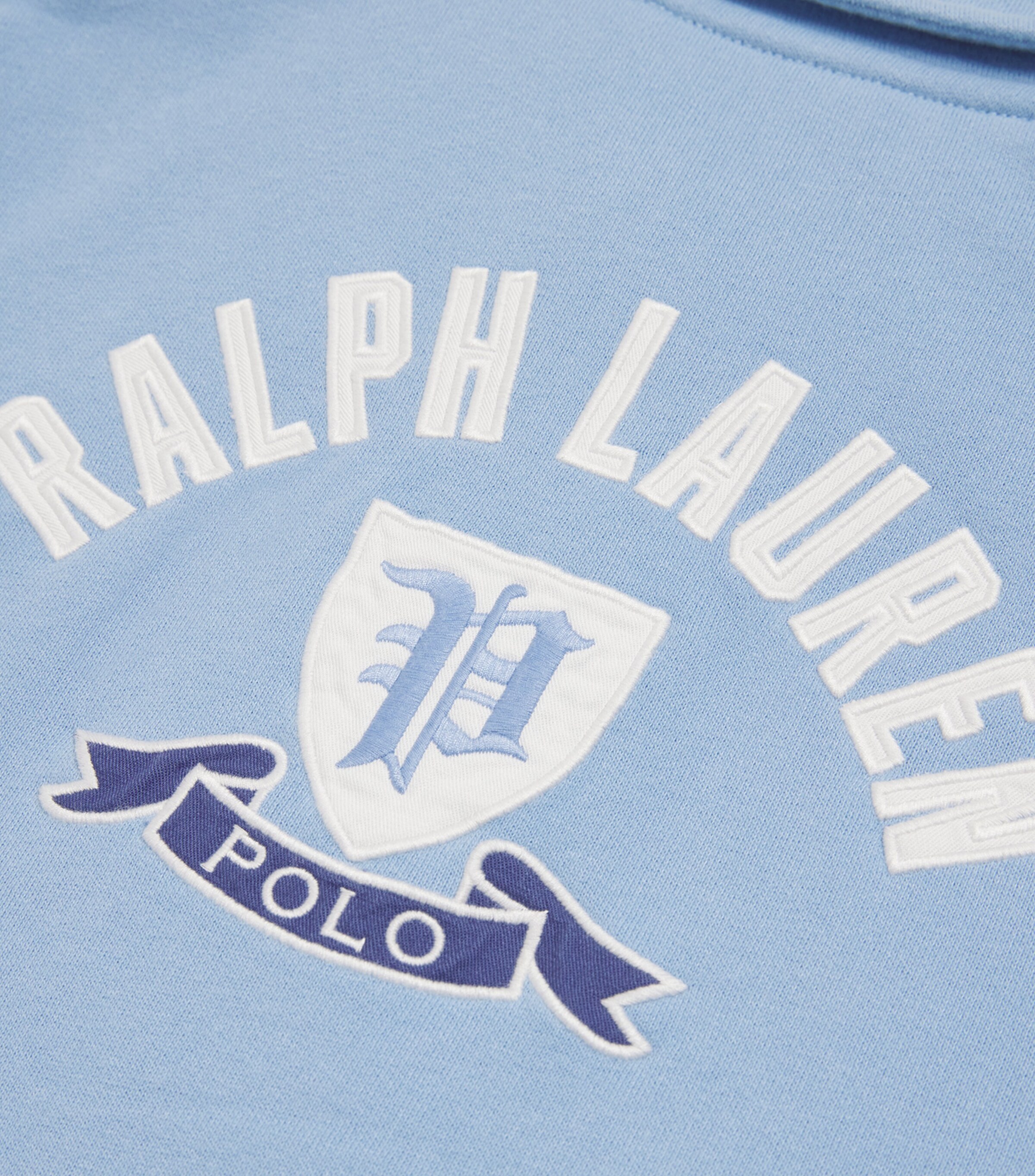 Ralph Lauren Kids Cotton-Blend Varsity Bomber Jacket (6-14 Years) Chambray Blue/white Image 3