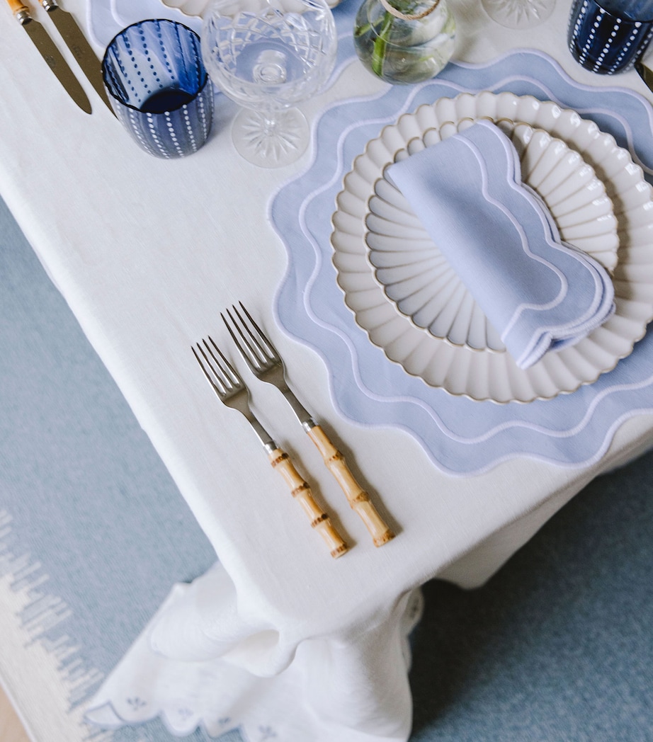 Set of 4 Bella Blue Napkins (50cm x 50cm) PALE BLUE Image 4