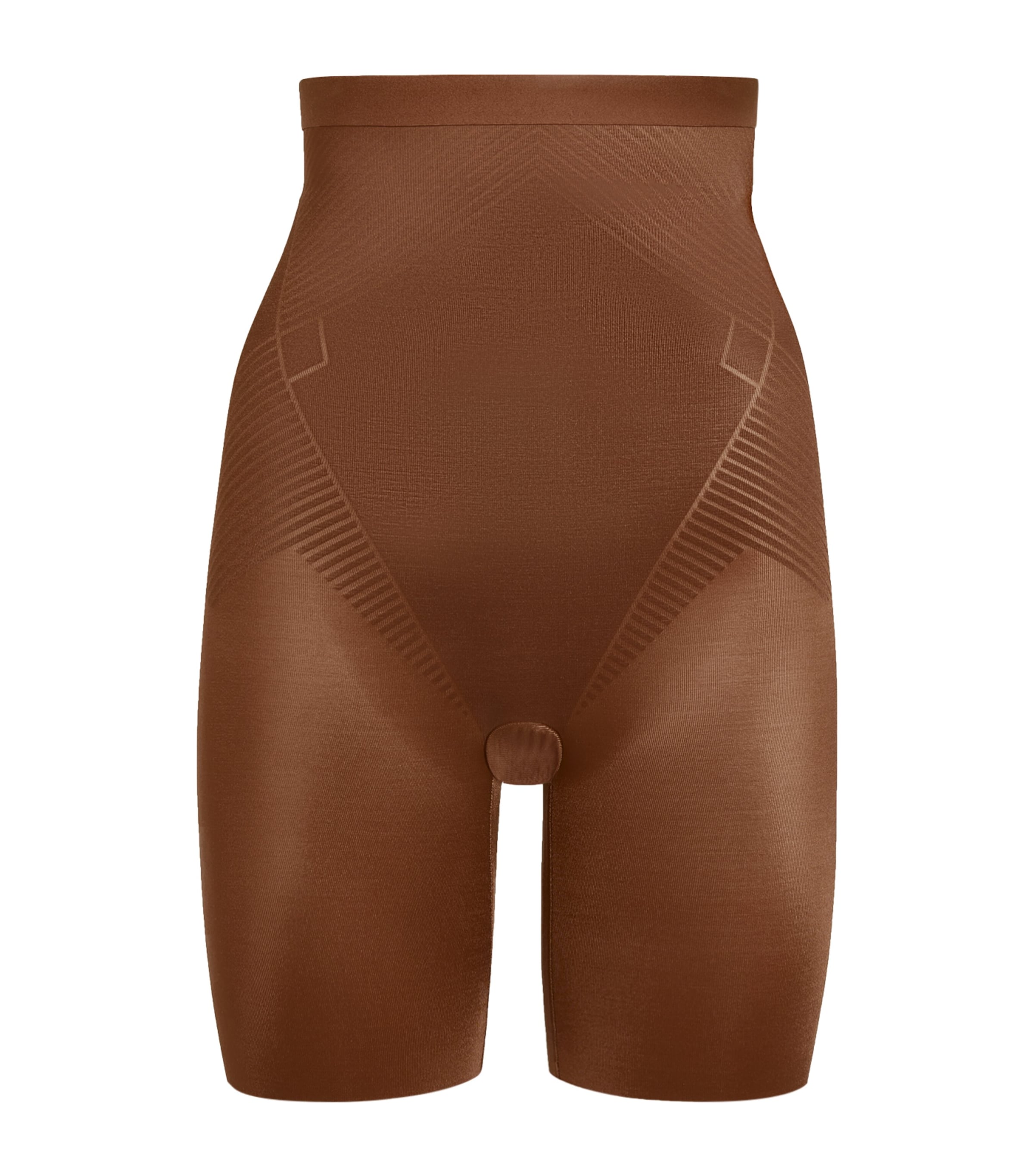 Spanx Thinstincts 2.0 High-waist Mid-thigh Shorts In Brown