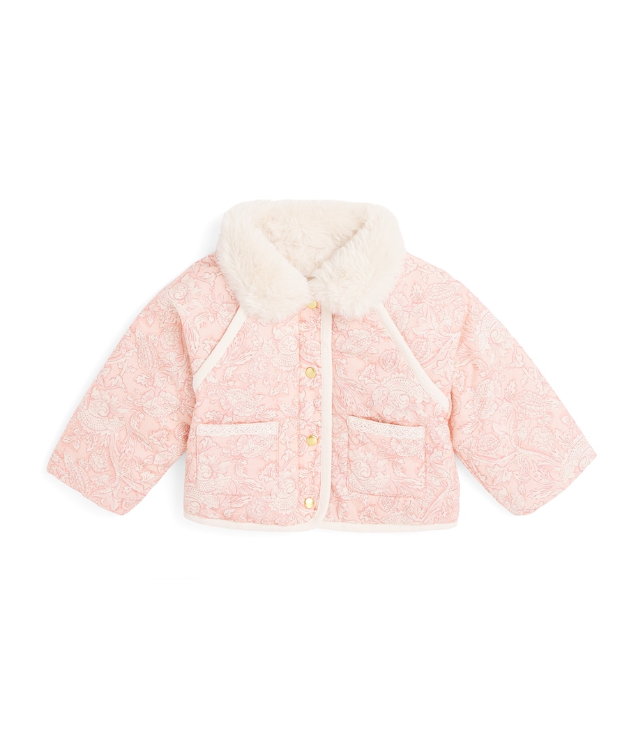 Cotton Reversible Jasmina Coat (6-24 Months) PINK MOUNTAIN AVENS Image 1