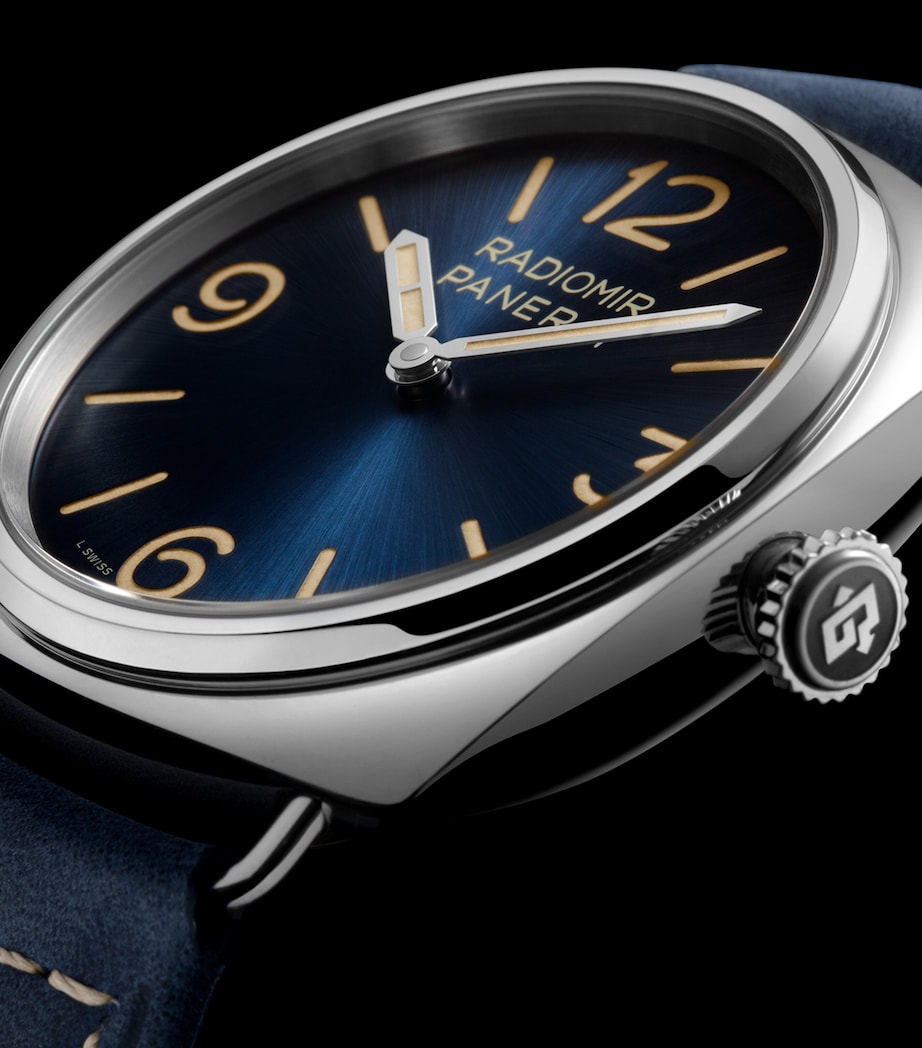 Stainless Steel and Calf Leather Radiomir Officne Watch 45mm BLUE Image 2