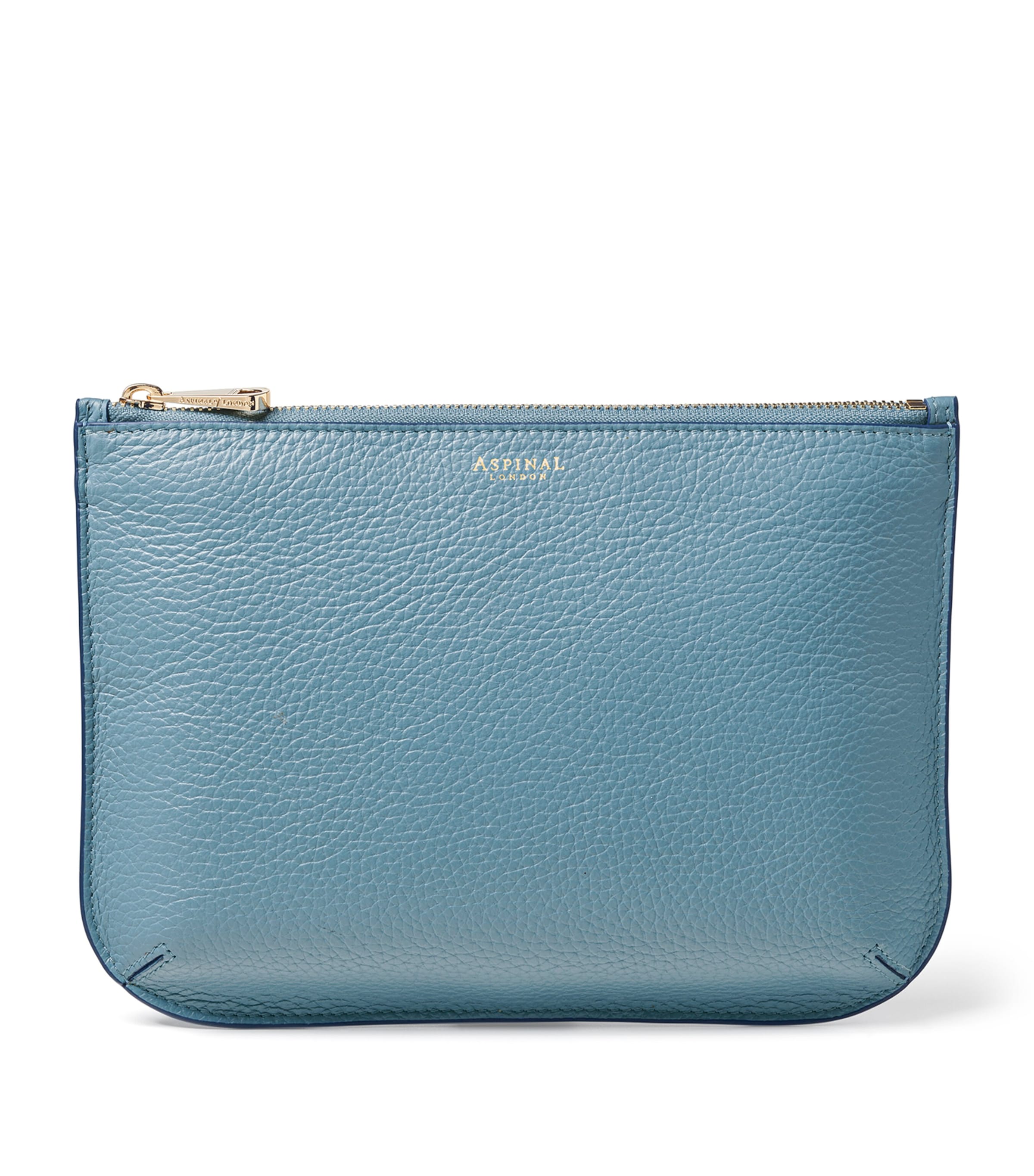 Aspinal Of London Leather Ella Large Pouch In Blue