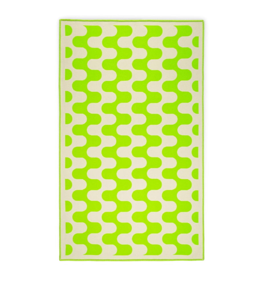 Wool Modernism Throw (135cm x 220cm) 6E40 - BRIGHT LIME/C Image 2