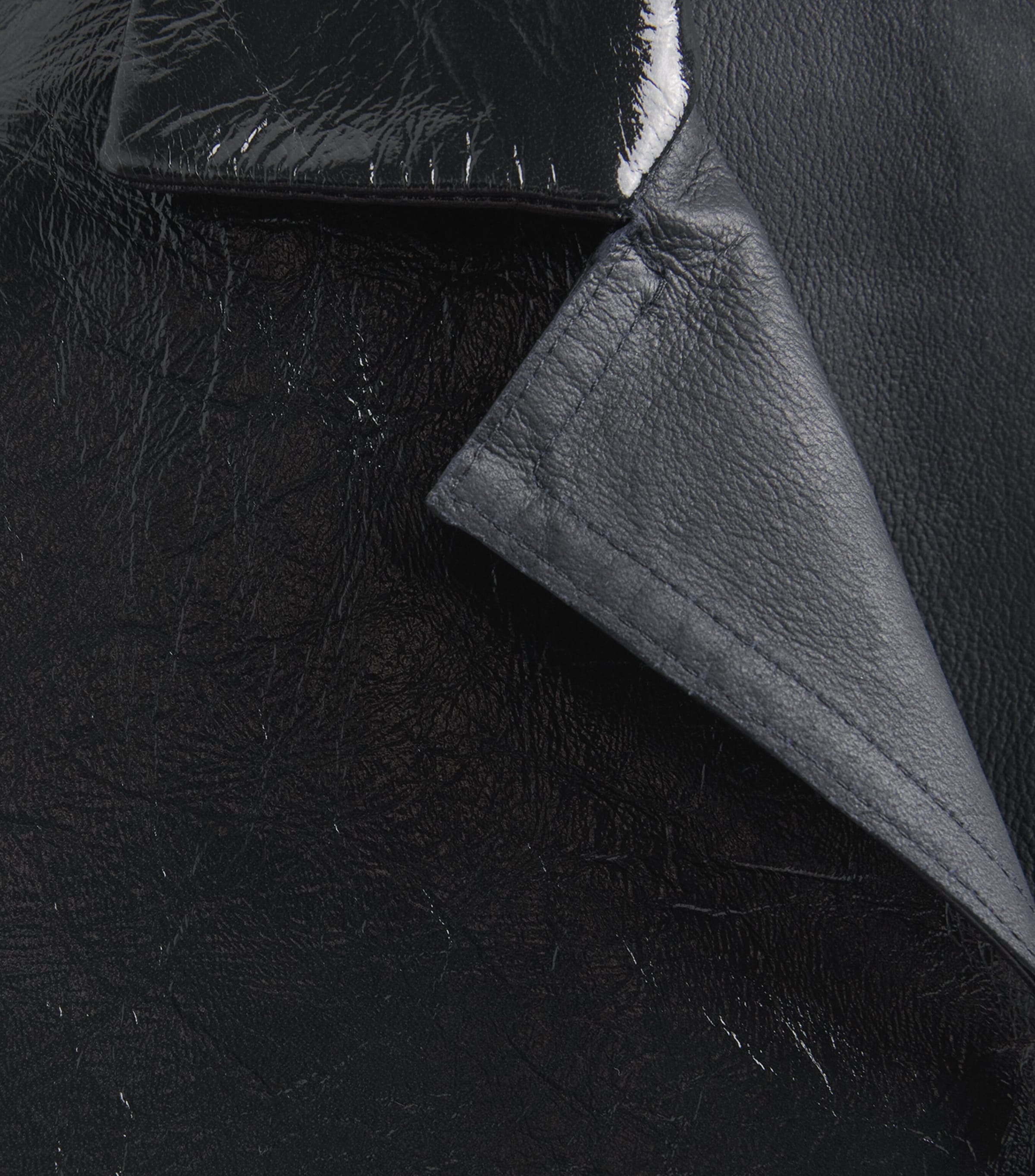 Patent Leather Overcoat BLUE Image 5