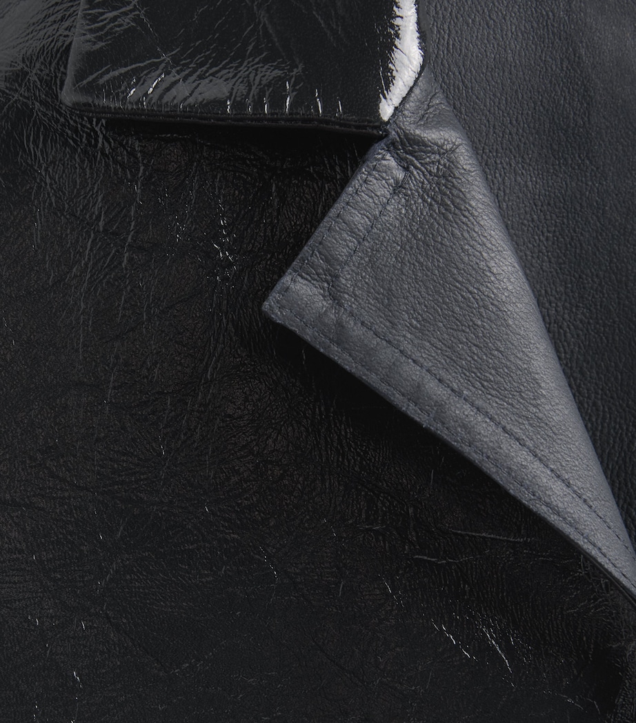 Patent Leather Overcoat BLUE Image 5