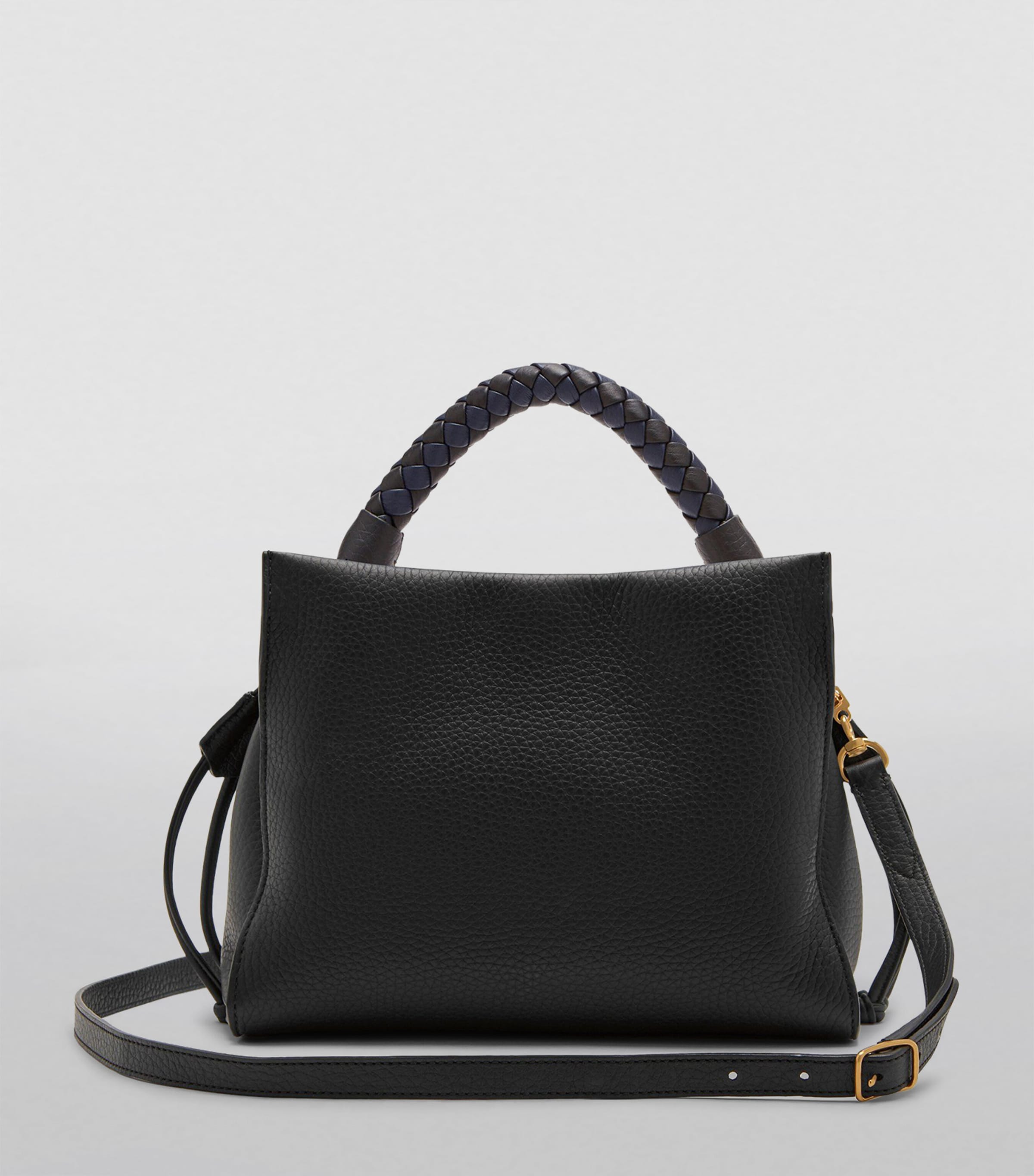 Mulberry Small Leather Iris Shoulder Bag Black Midnight Black Image 3