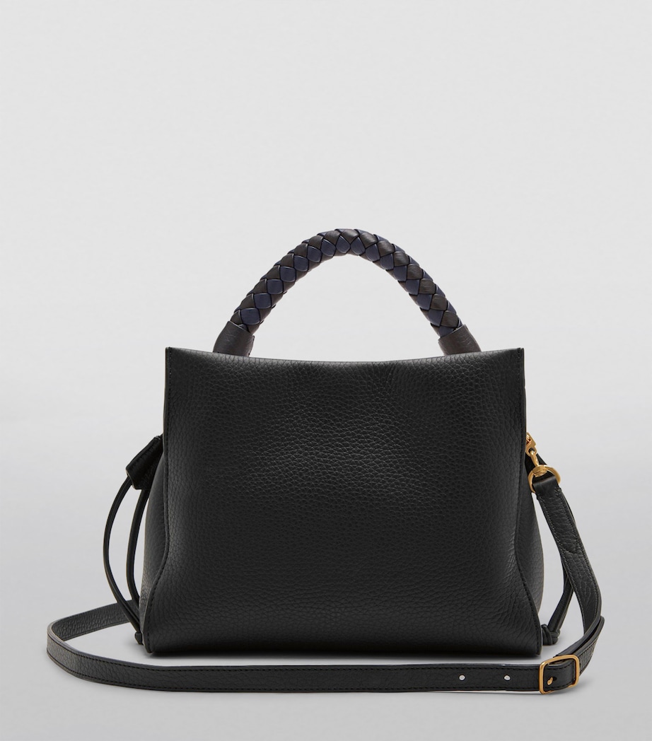 Small Leather Iris Shoulder Bag BLACK MIDNIGHT-BLACK Image 3