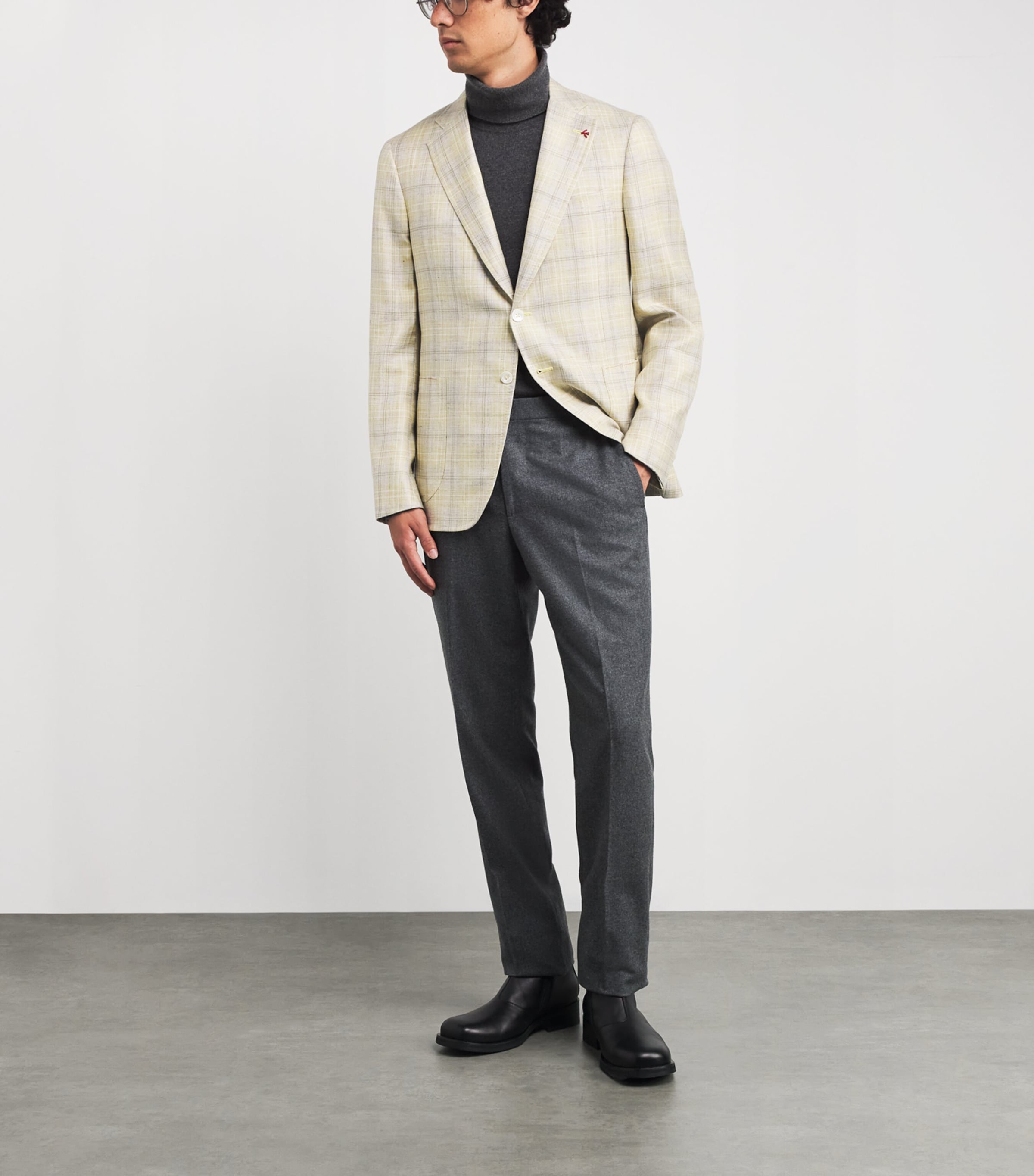 Wool-Silk-Linen Capri Blazer 050 Image 2