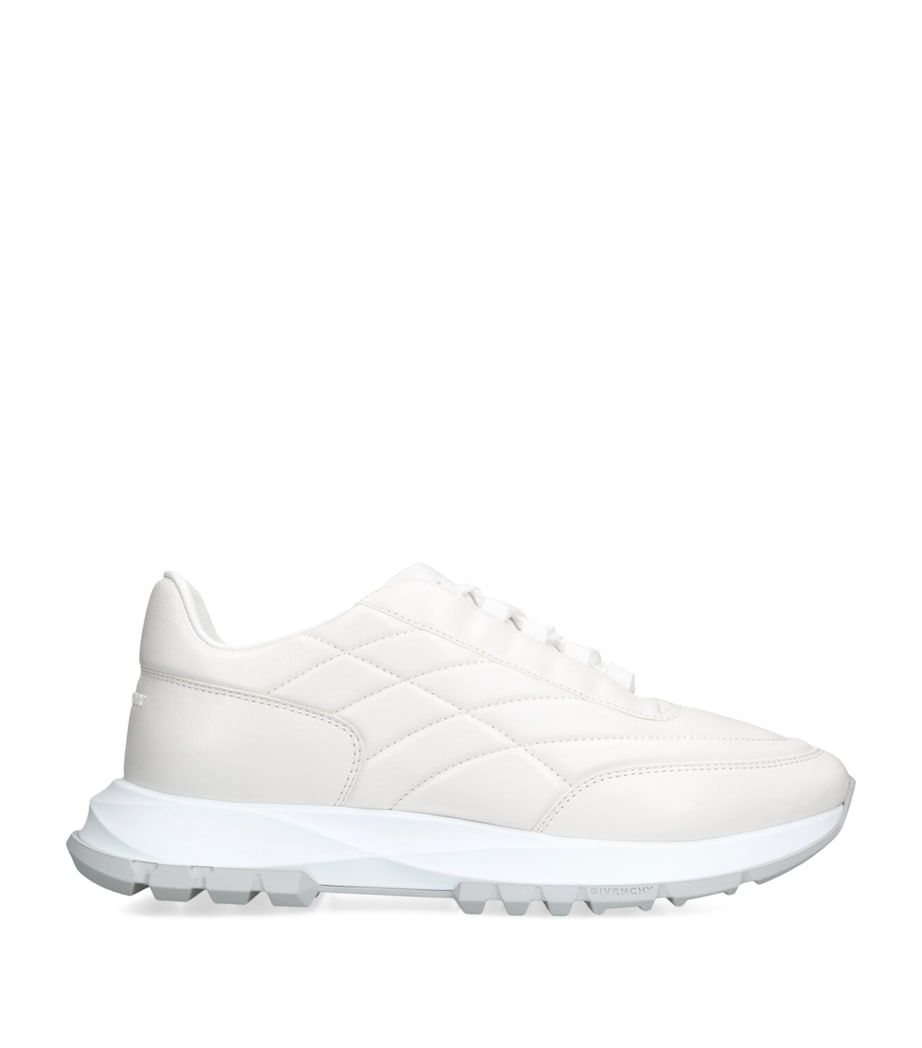 Padded Leather Sneakers WHITE Image 1