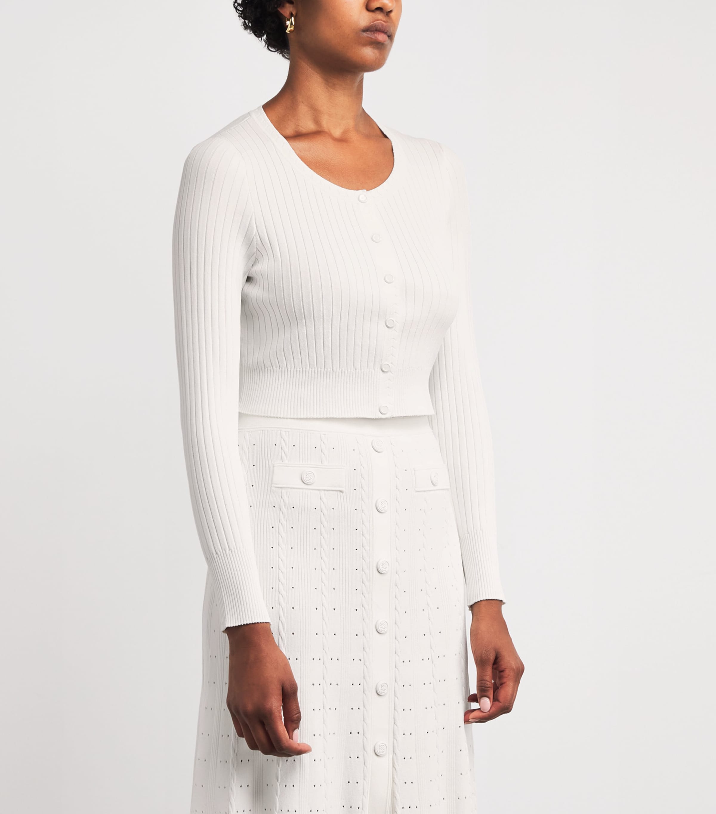 Ribbed Cardigan ECRU Image 3