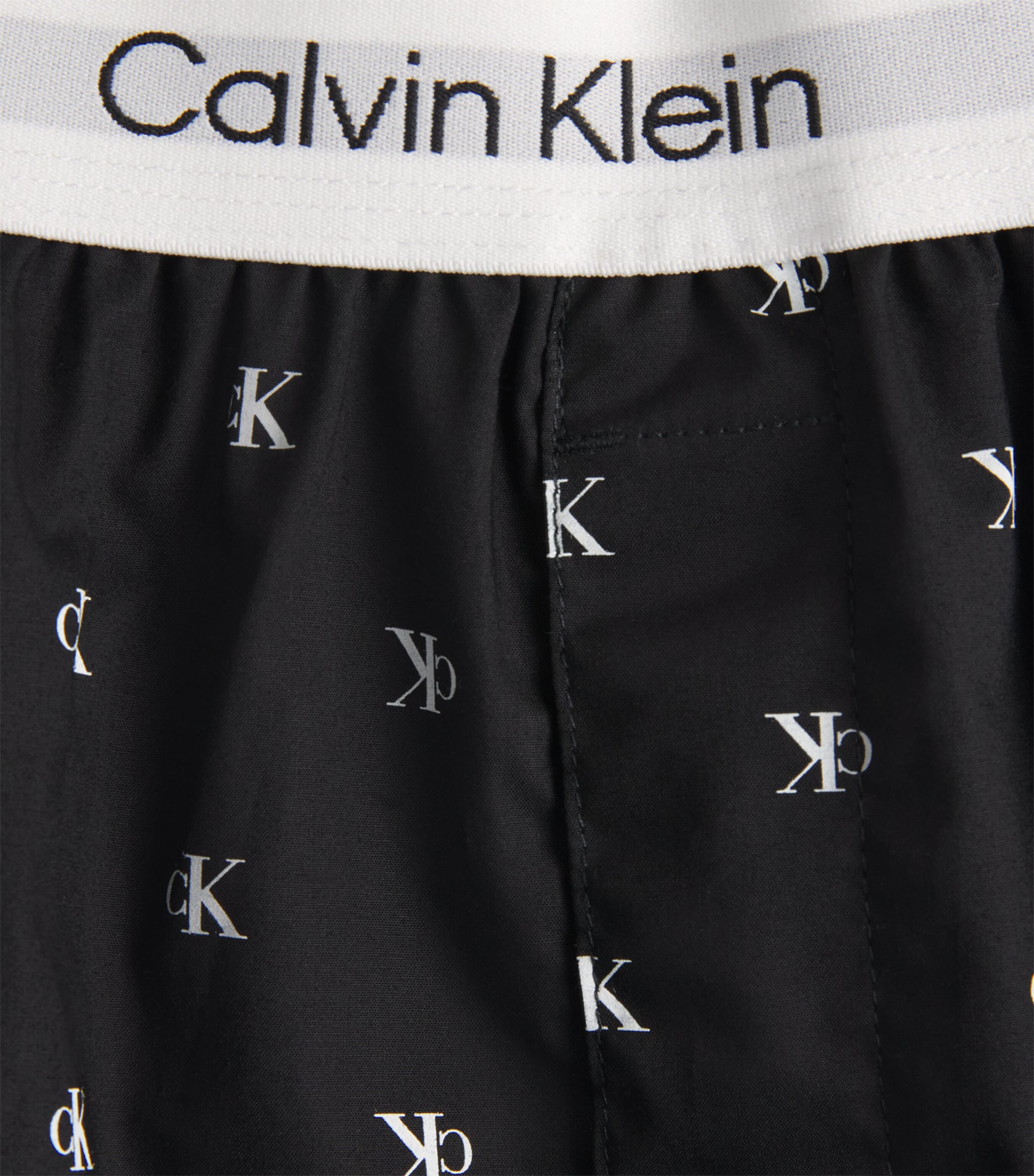 Calvin Klein Mens Cotton Poplin Logo Pyjama Shorts Diamond Logo Bl Image 6