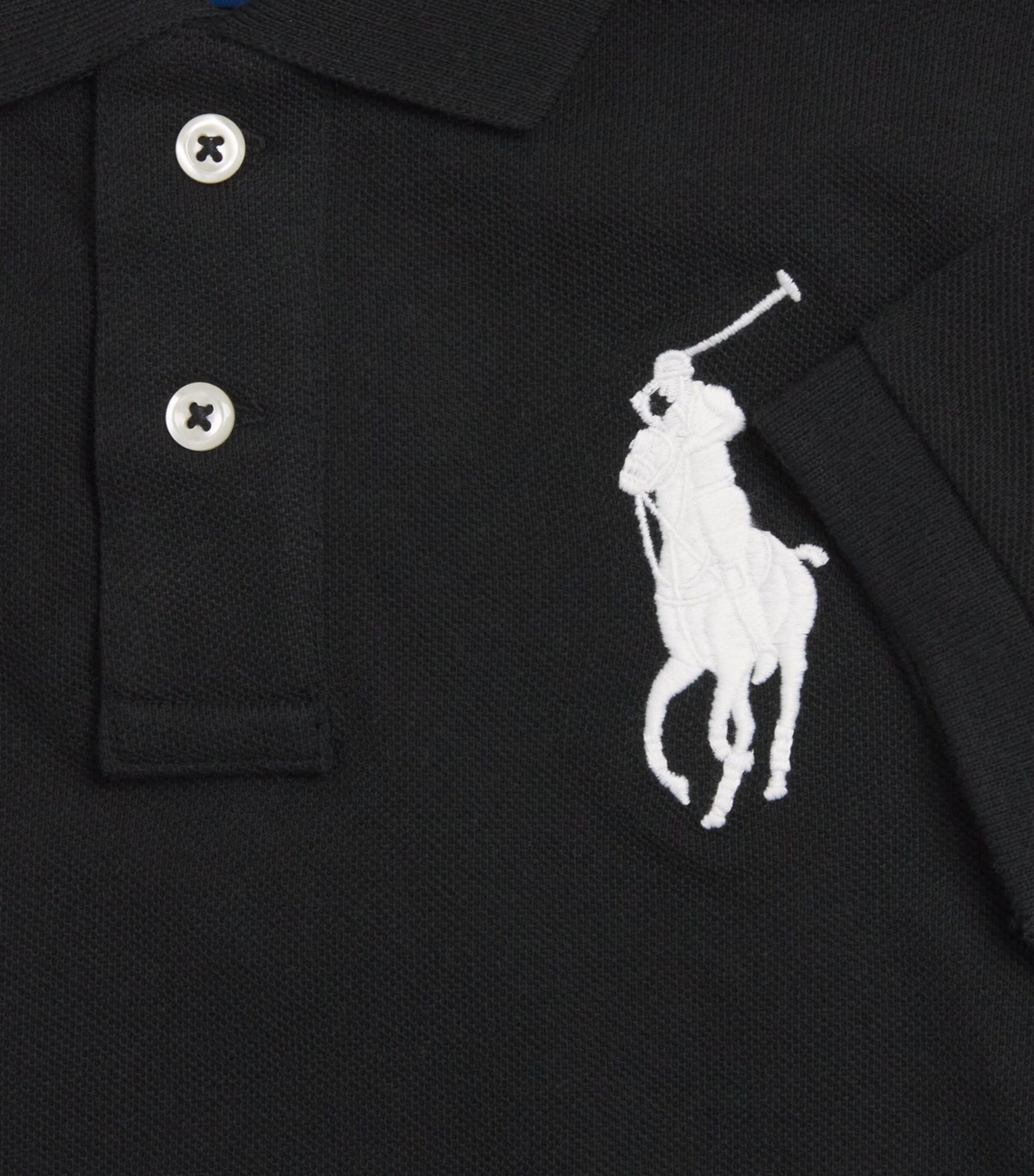 Ralph Lauren Kids Slim-Fit Polo Player Polo Shirt (2-7 Years) Polo Black/white Image 3