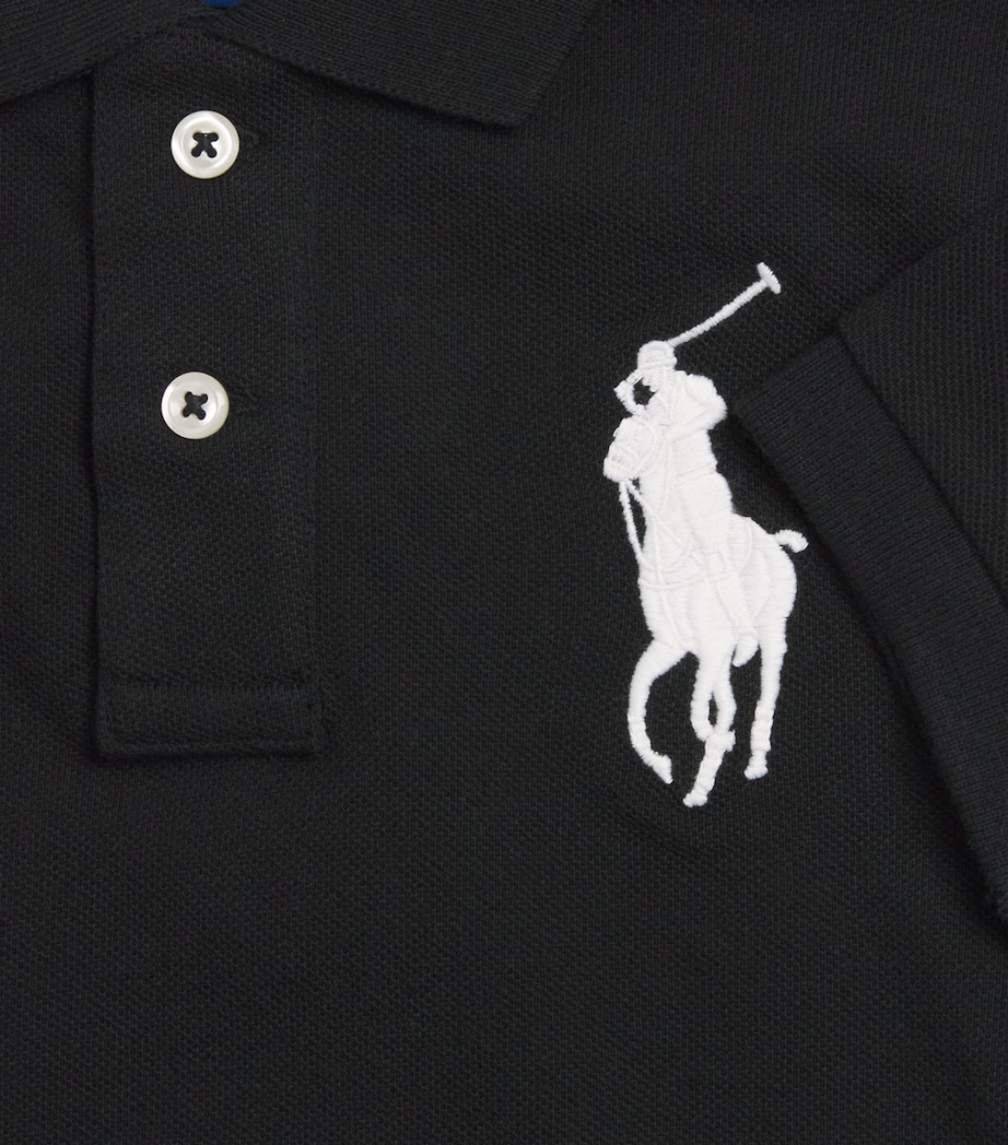 Ralph Lauren Kids Slim-Fit Polo Player Polo Shirt (2-7 Years) Polo Black/white Image 3