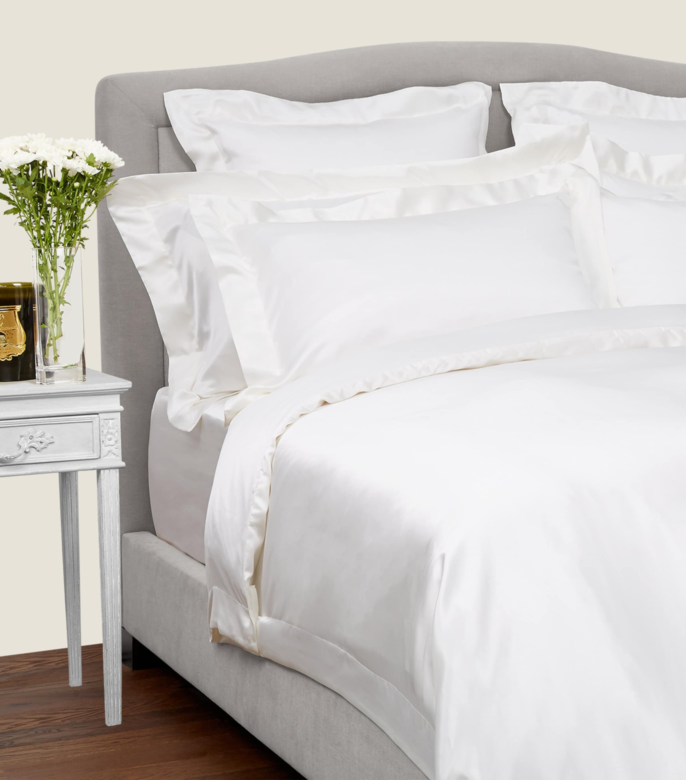 Gingerlily Silk Flat Sheet In Ivory