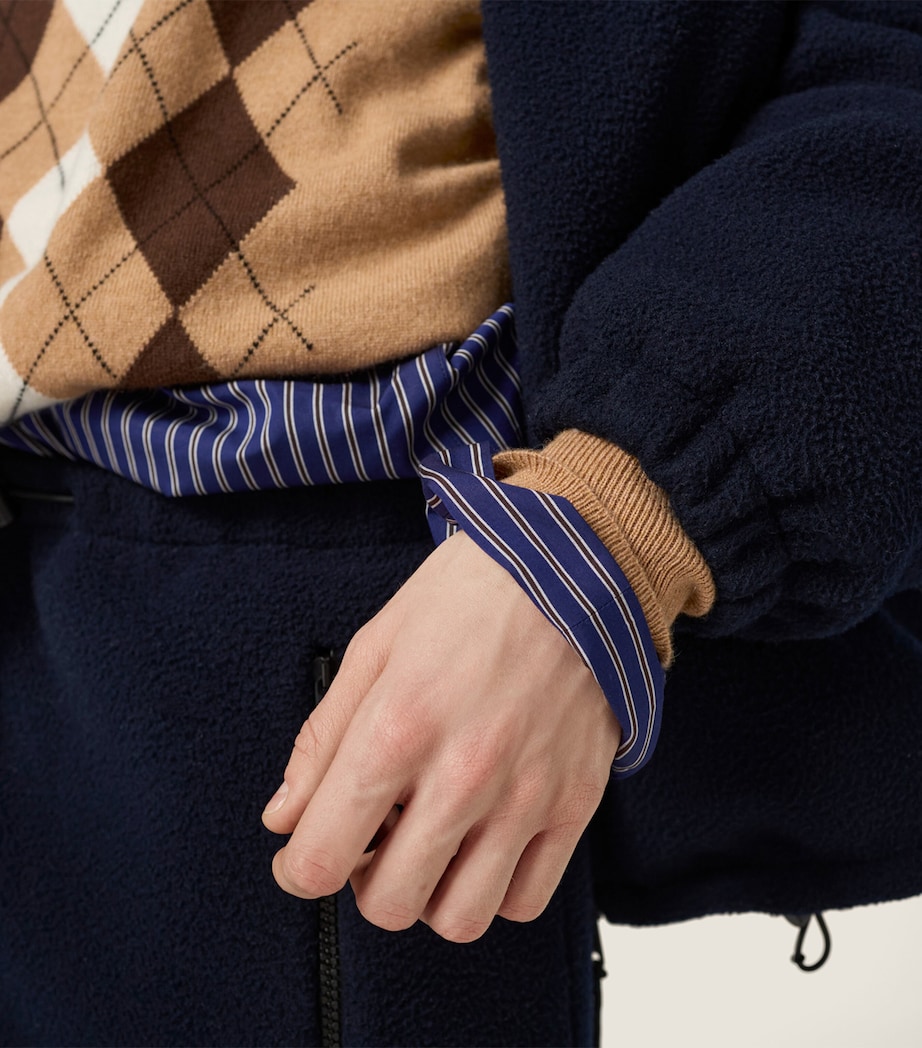 Cashmere Argyle Polo Sweater F0040 Image 6