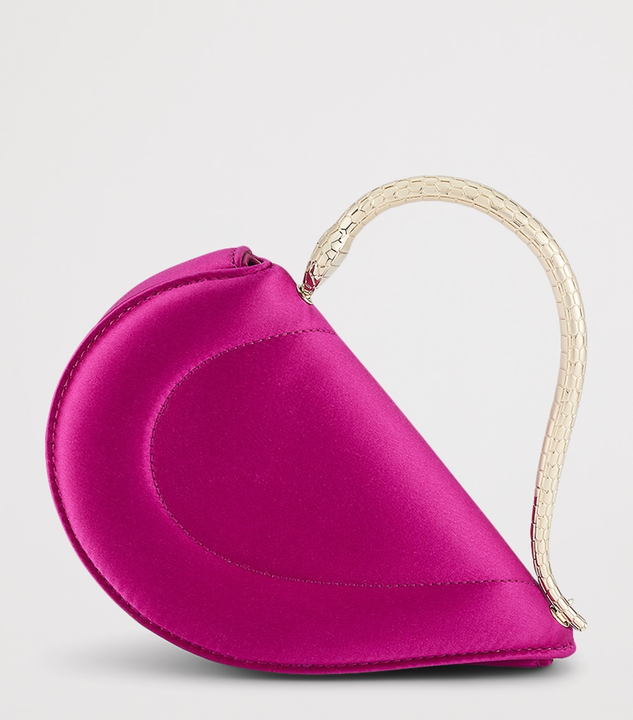 Bvlgari Mini Leather Serpenti Cuoricino Top-Handle Bag Pink Image 3