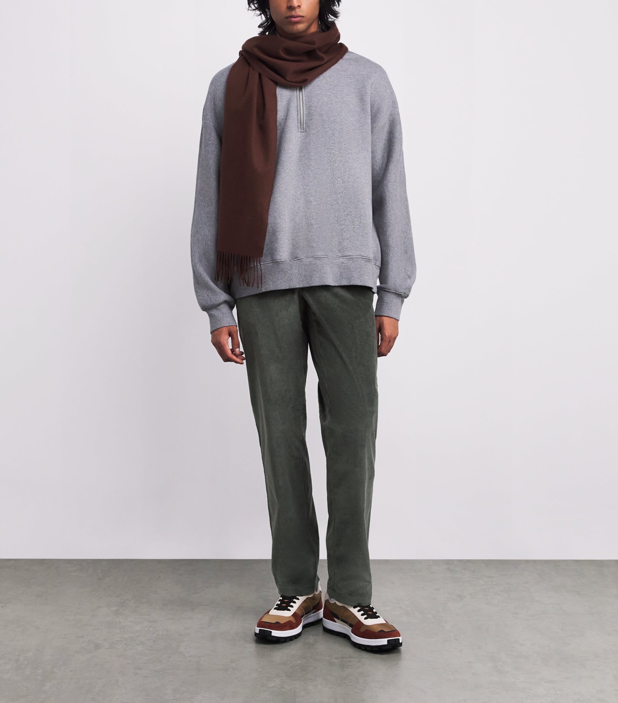 Corduroy Mindset Slim Trousers G34 MILITARY GREEN Image 2