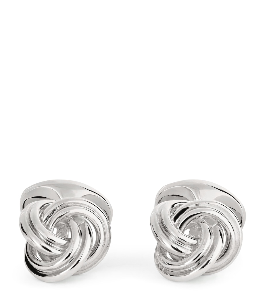 Sterling Silver Knot Cufflinks SILVER Image 1