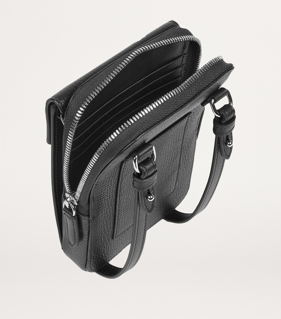 Leather Cross-Body Pouch BLACK Image 2