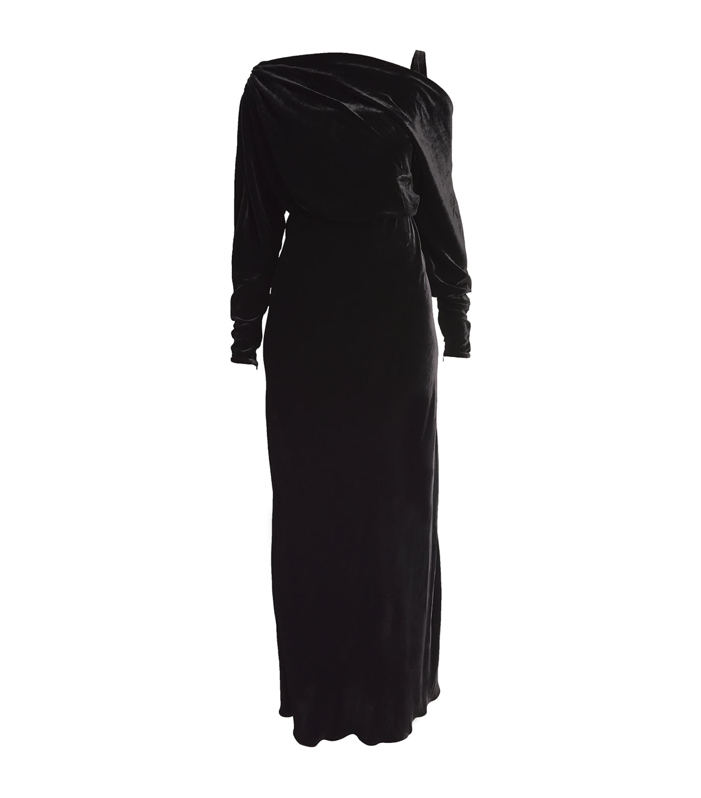 Shop Giambattista Valli Velvet Maxi Dress In Black