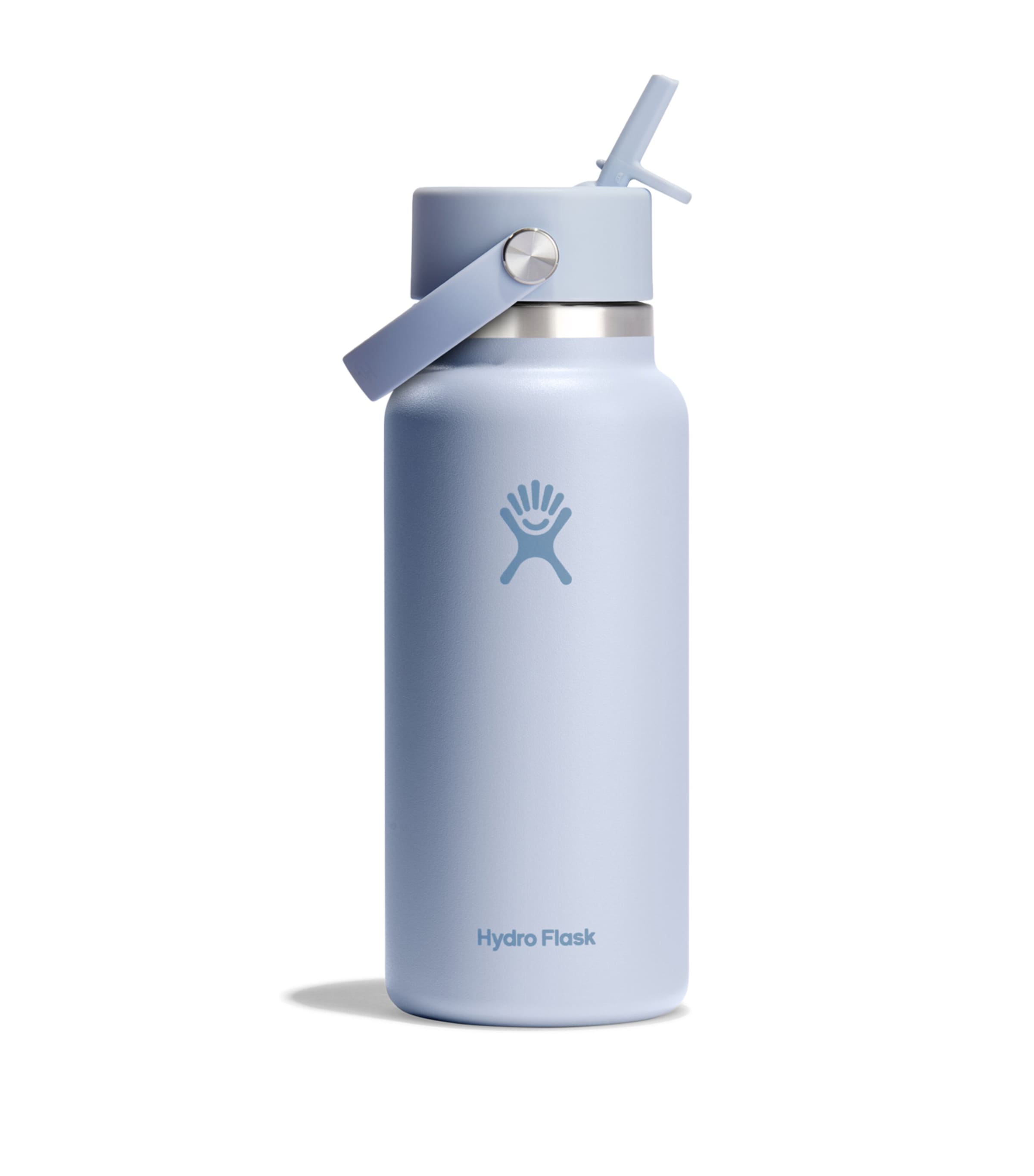 Wide Mouth Bottle with Flex Straw Cap (946ml) LIGHT BLUE Image 1
