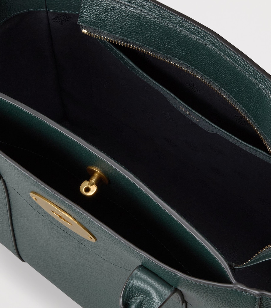 Leather Bayswater 9 to 5 Tote Bag MULBERRY GREEN Image 5