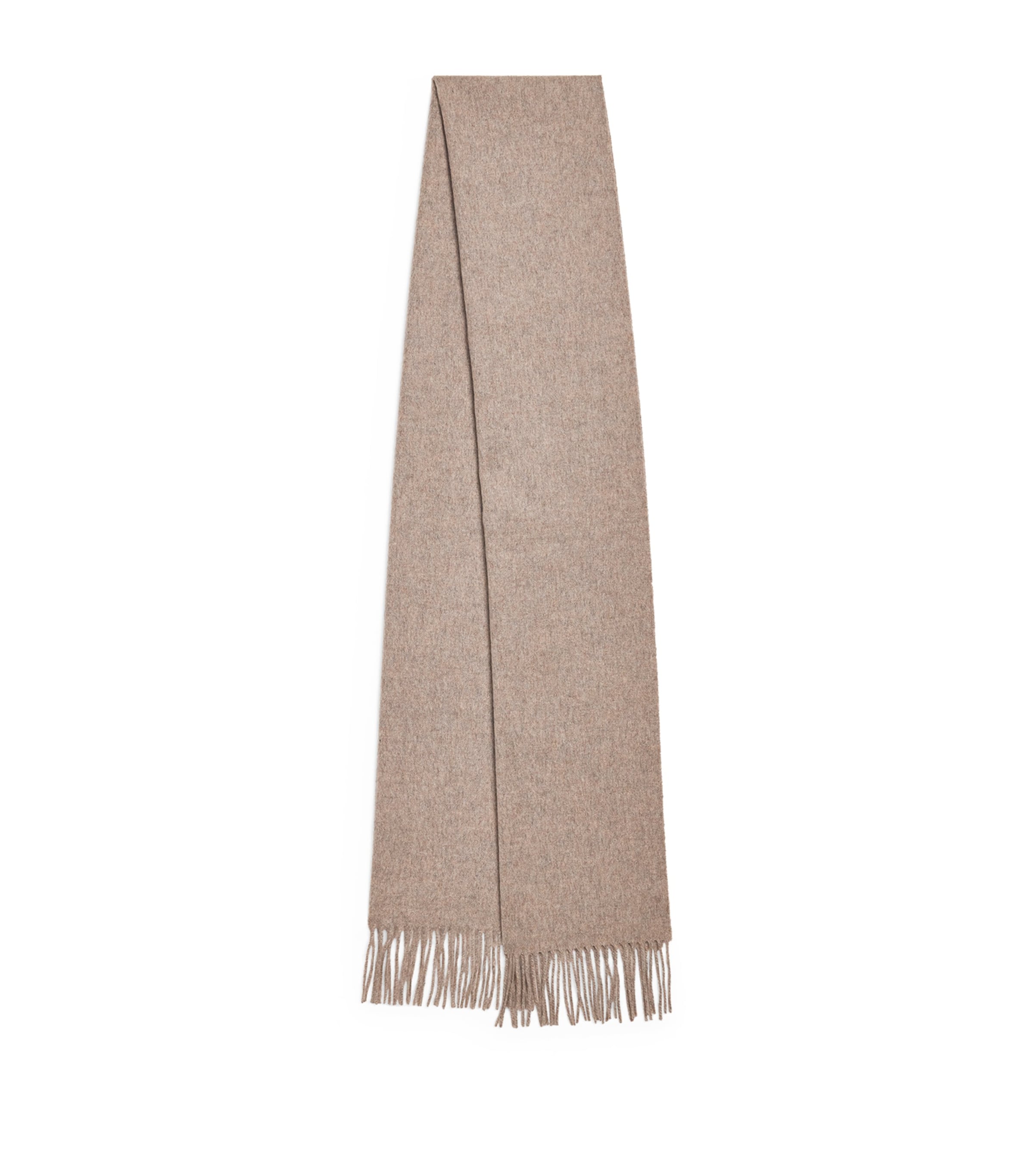 Shop Johnstons Of Elgin Cashmere Fringed Scarf In Brown