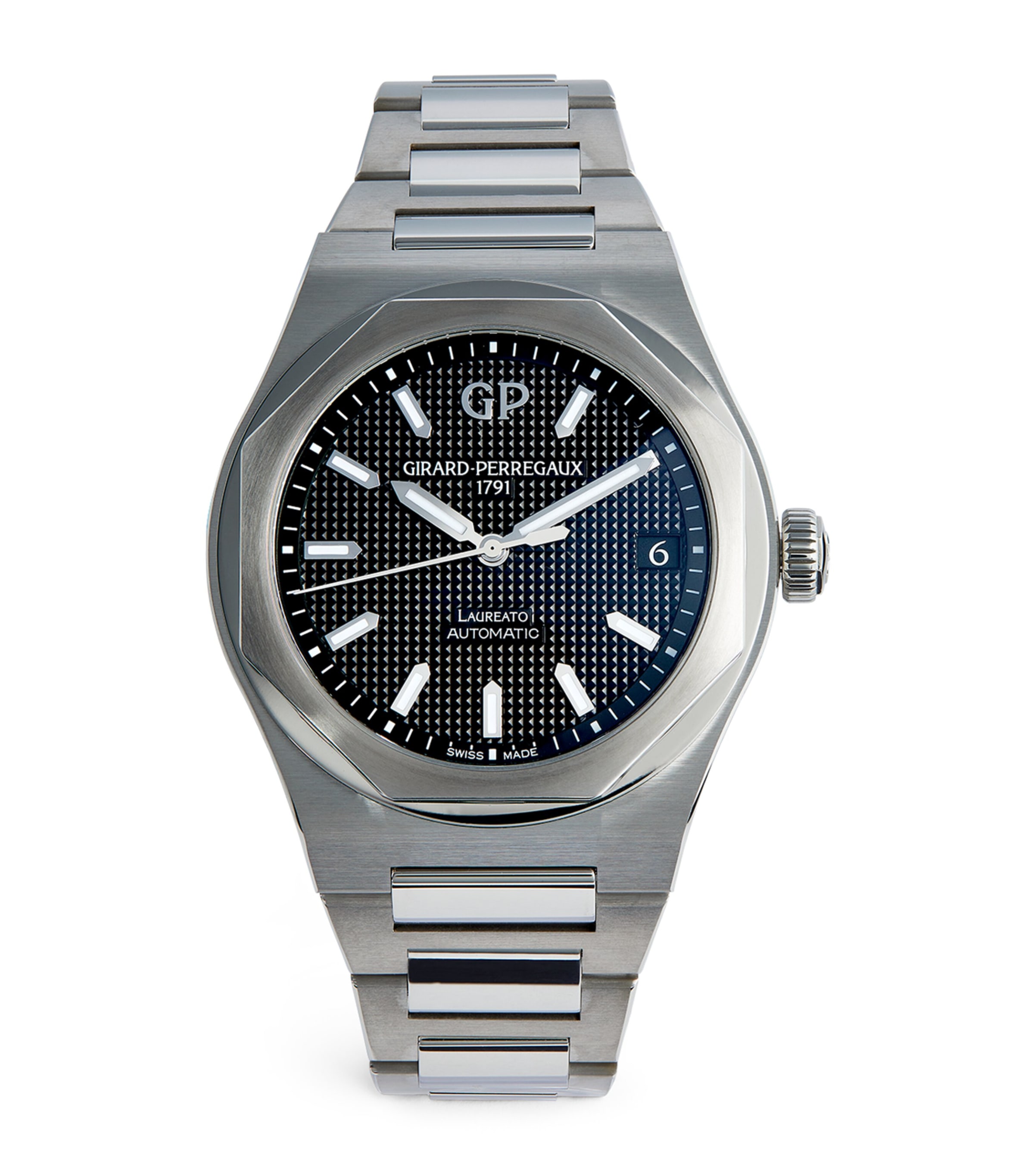 Girard-perregaux Stainless Steel Laureato Watch In Neutral