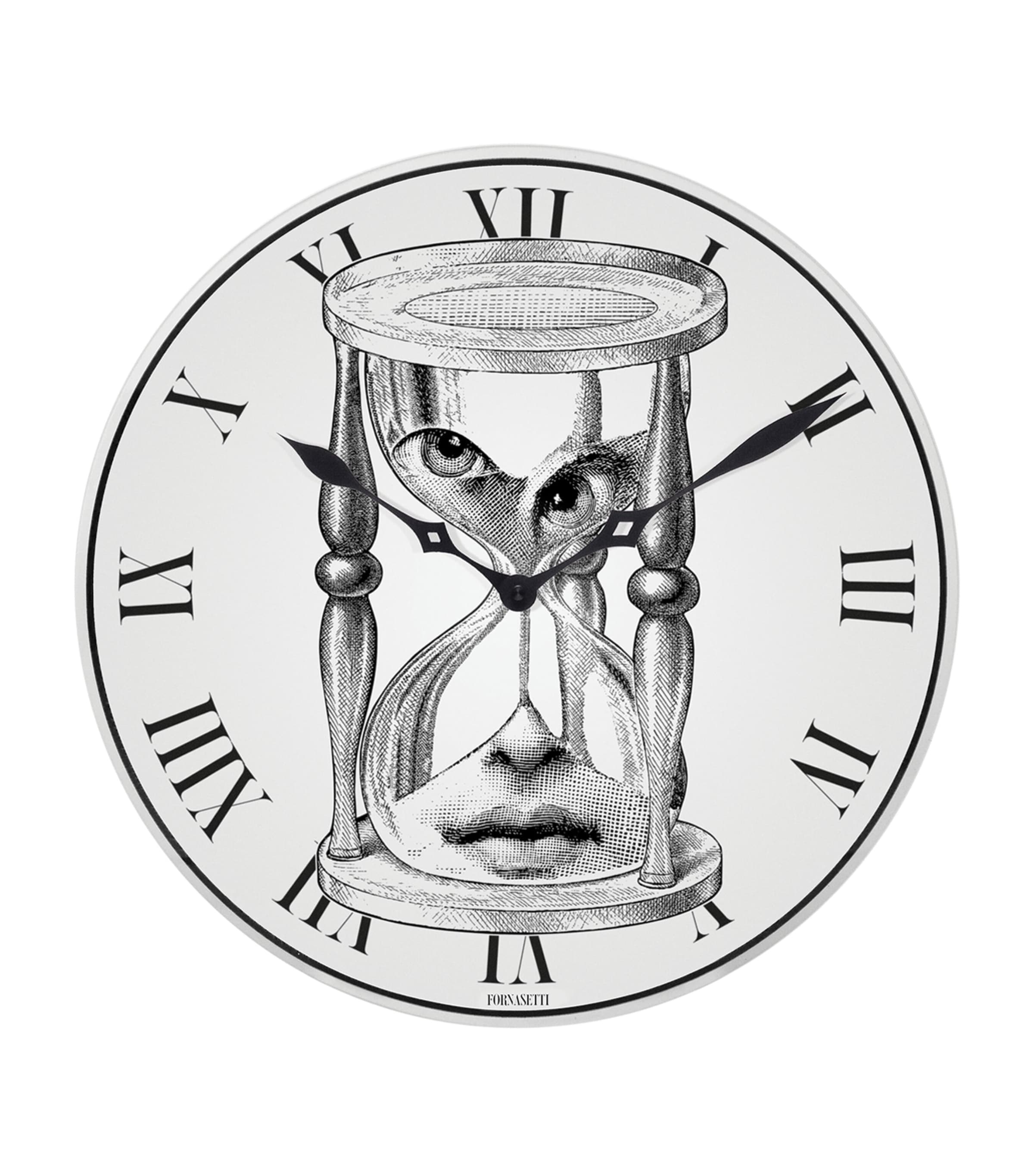 Fornasetti Tema E Variazioni No. 184 Wall Clock In White