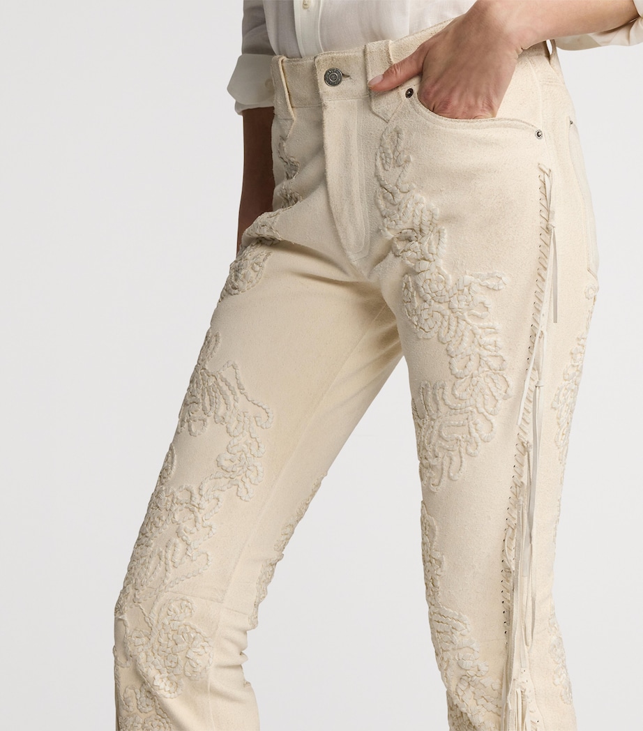 Annabeth Leather Trousers CREAM Image 7
