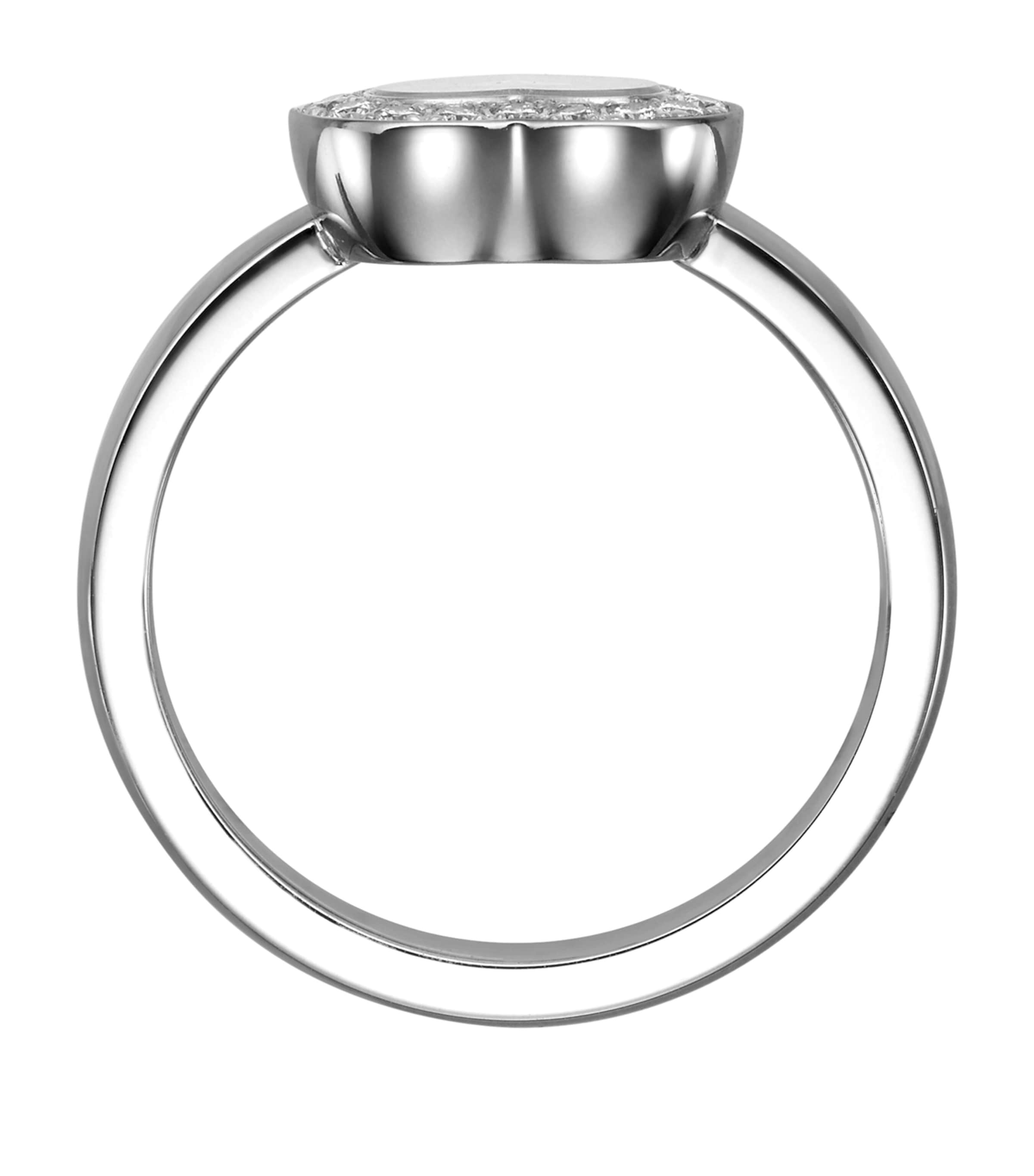 White Gold and Diamond Happy Diamonds Icons Ring Image 2