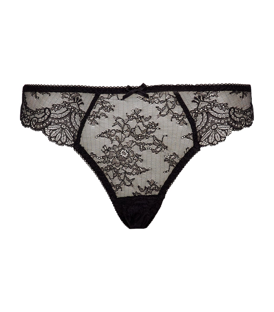 Lace Brazilian Briefs BLACK Image 1