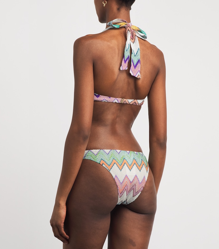 Missoni Womens Zigzag Plunge Halterneck Bikini Image 3