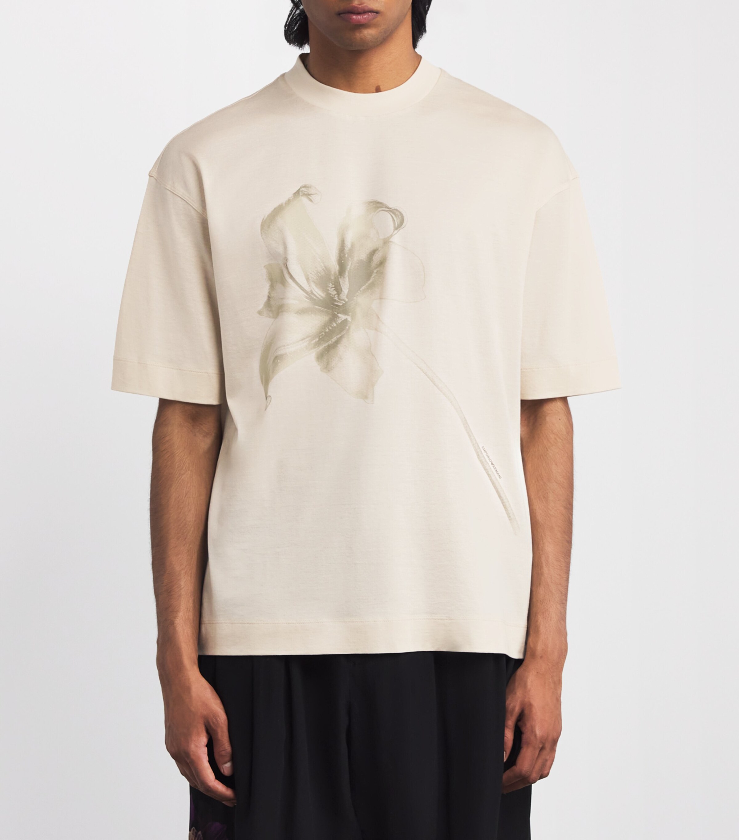 [EMPORIO ARMANI UW] 3DロゴグラフィックコットンTシャツ Cotton-interlock T-shirt with embroidered logo | Giorgio Armani