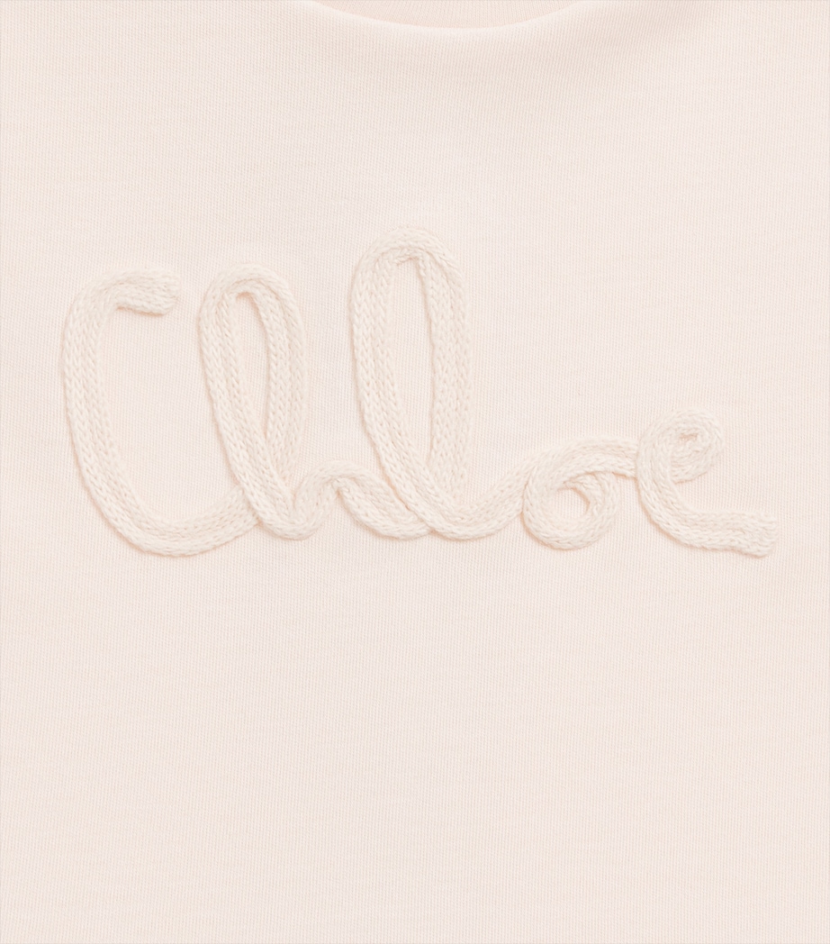 Chloé Kids Logo Dress (6-24 Months) Pink Image 3