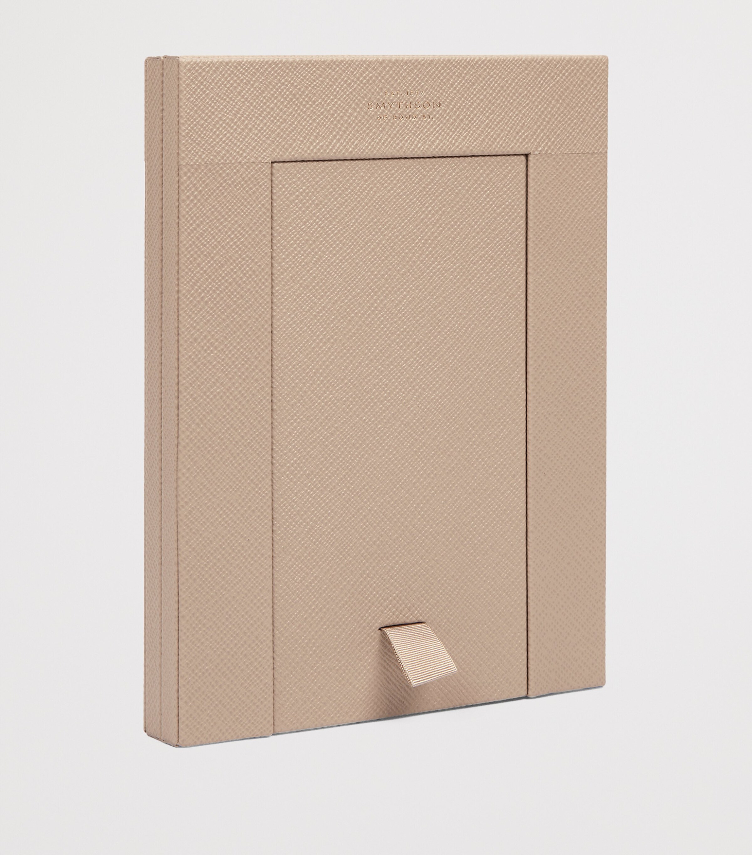 Smythson Calfskin Panama Double Frame (6” x 4”) Sdstone Image 3