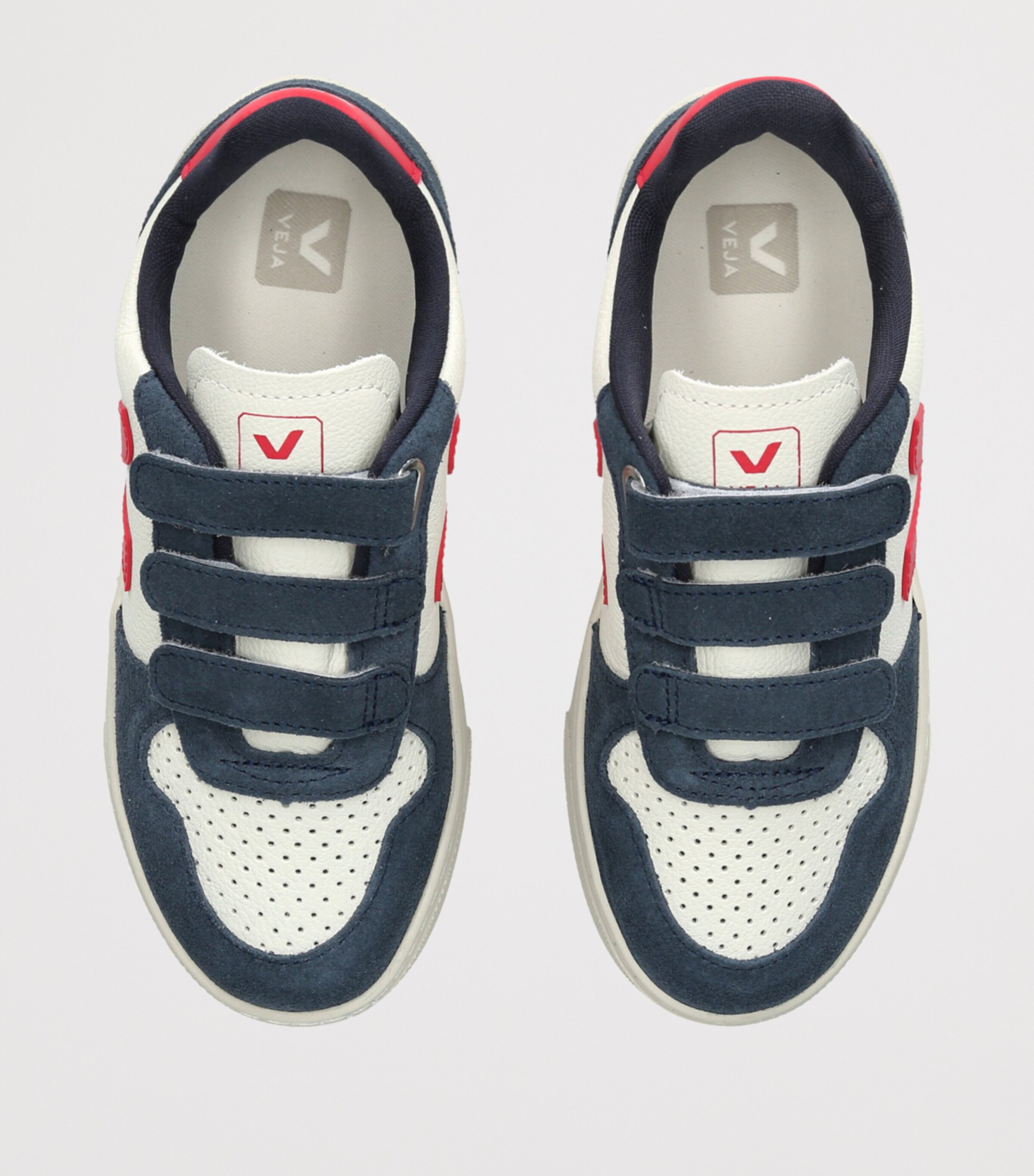 Veja Kids Leather V-10 Sneakers White/navy Image 4