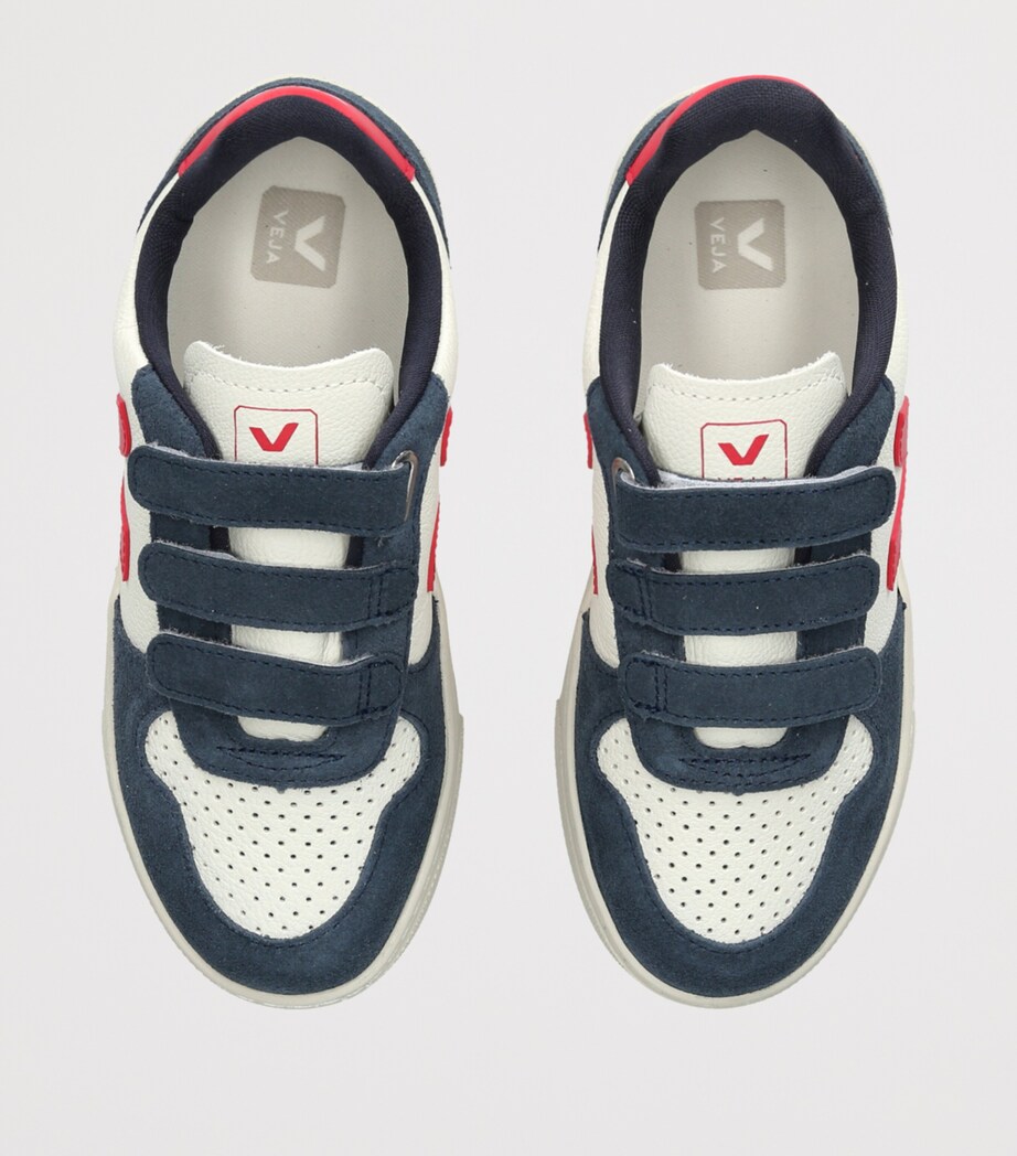 Veja Kids Leather V-10 Sneakers White/navy Image 4