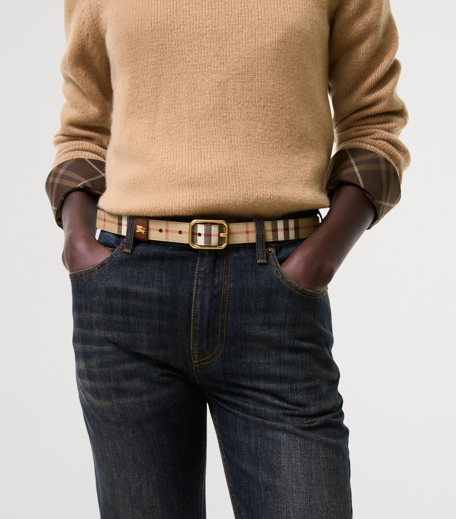 Burberry Check EKD Belt Archive Beige Image 2