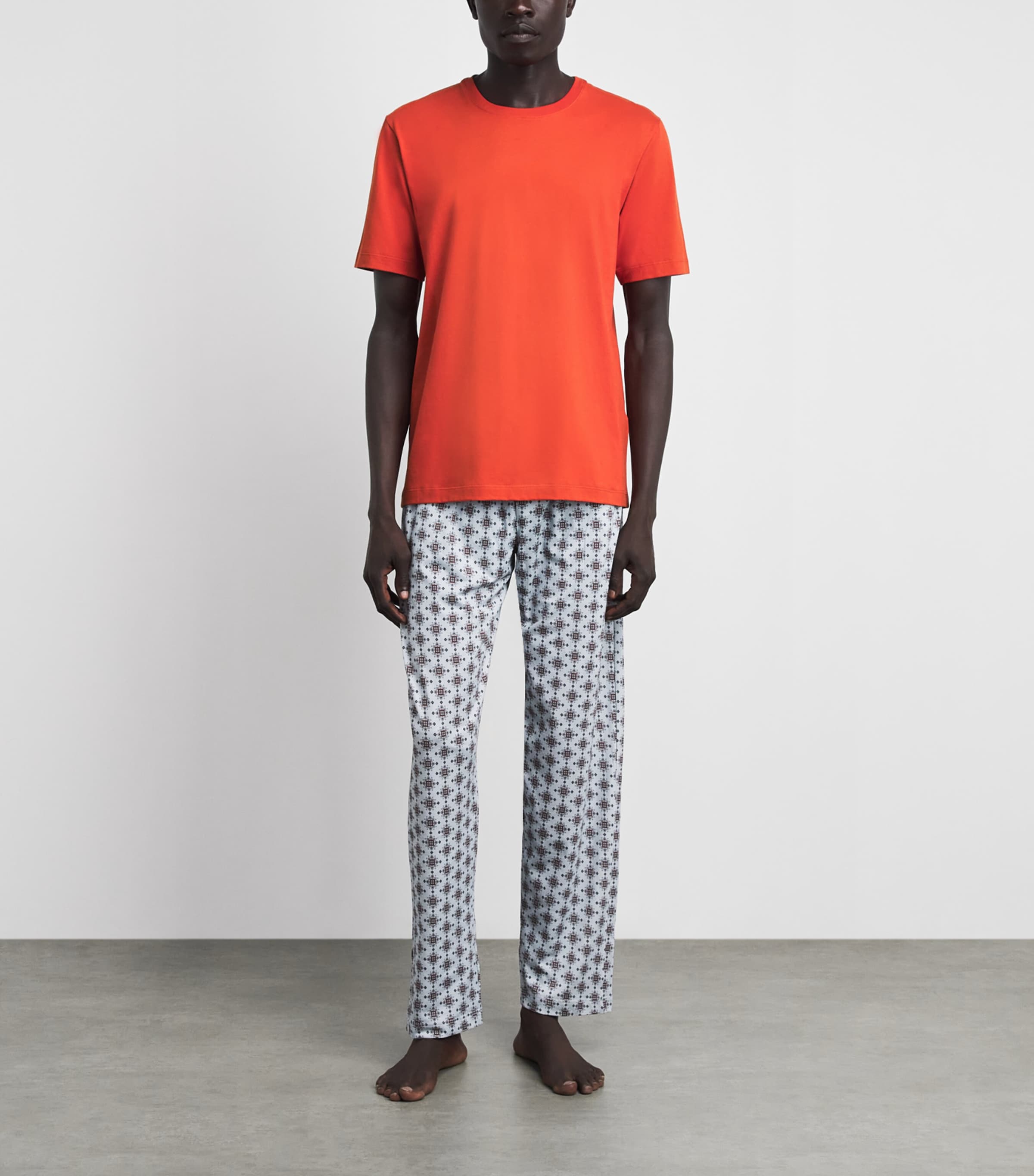 Hanro Mens Cotton Night & Day T-Shirt Rooibios T Image 2