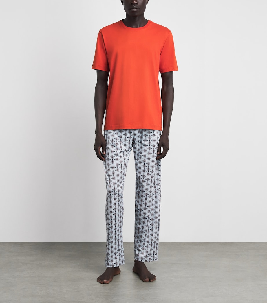 Hanro Mens Cotton Night & Day T-Shirt Rooibios T Image 2