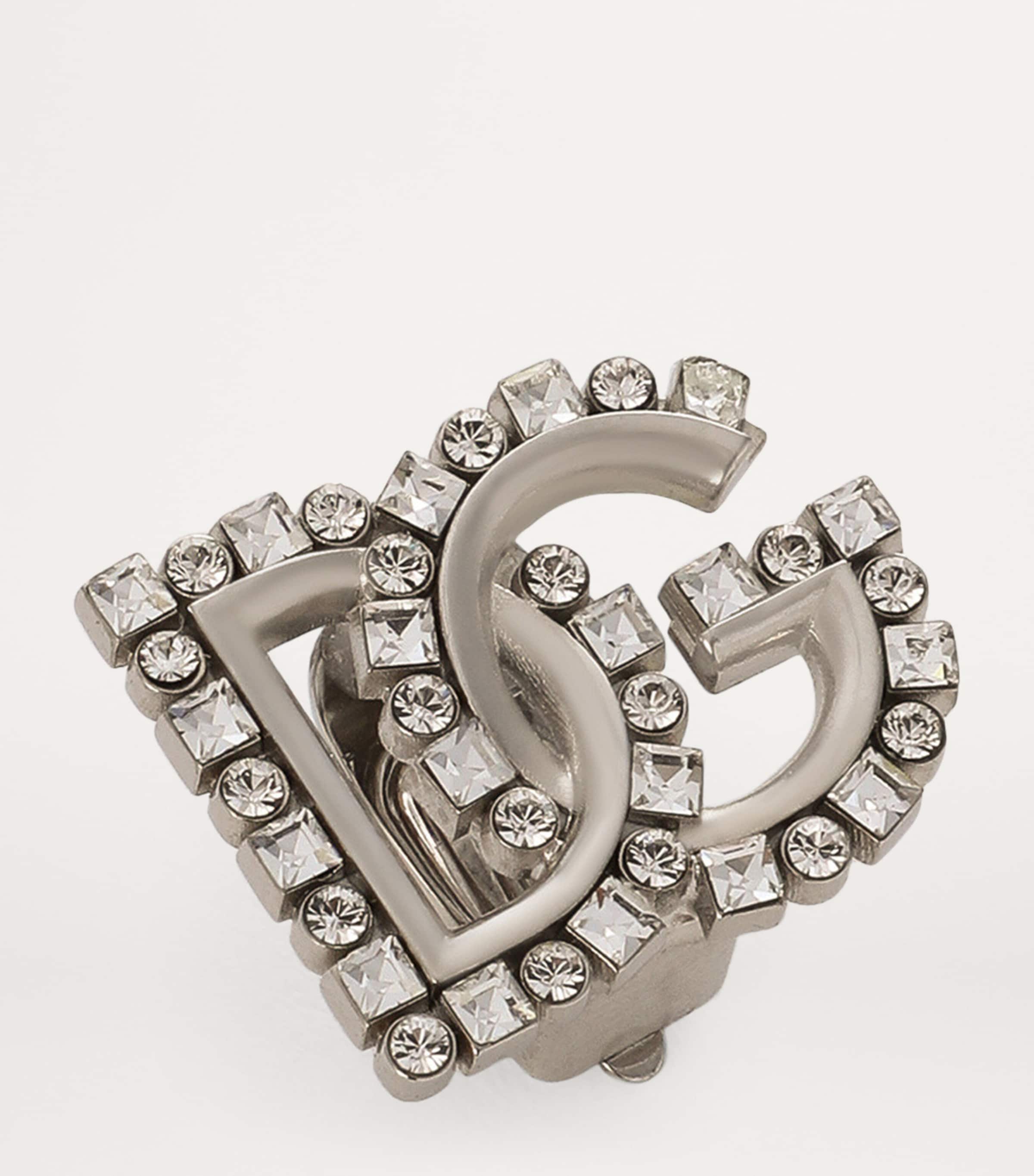 DG Logo Clip-On Earrings 87655-SILVER/PALLADI Image 3