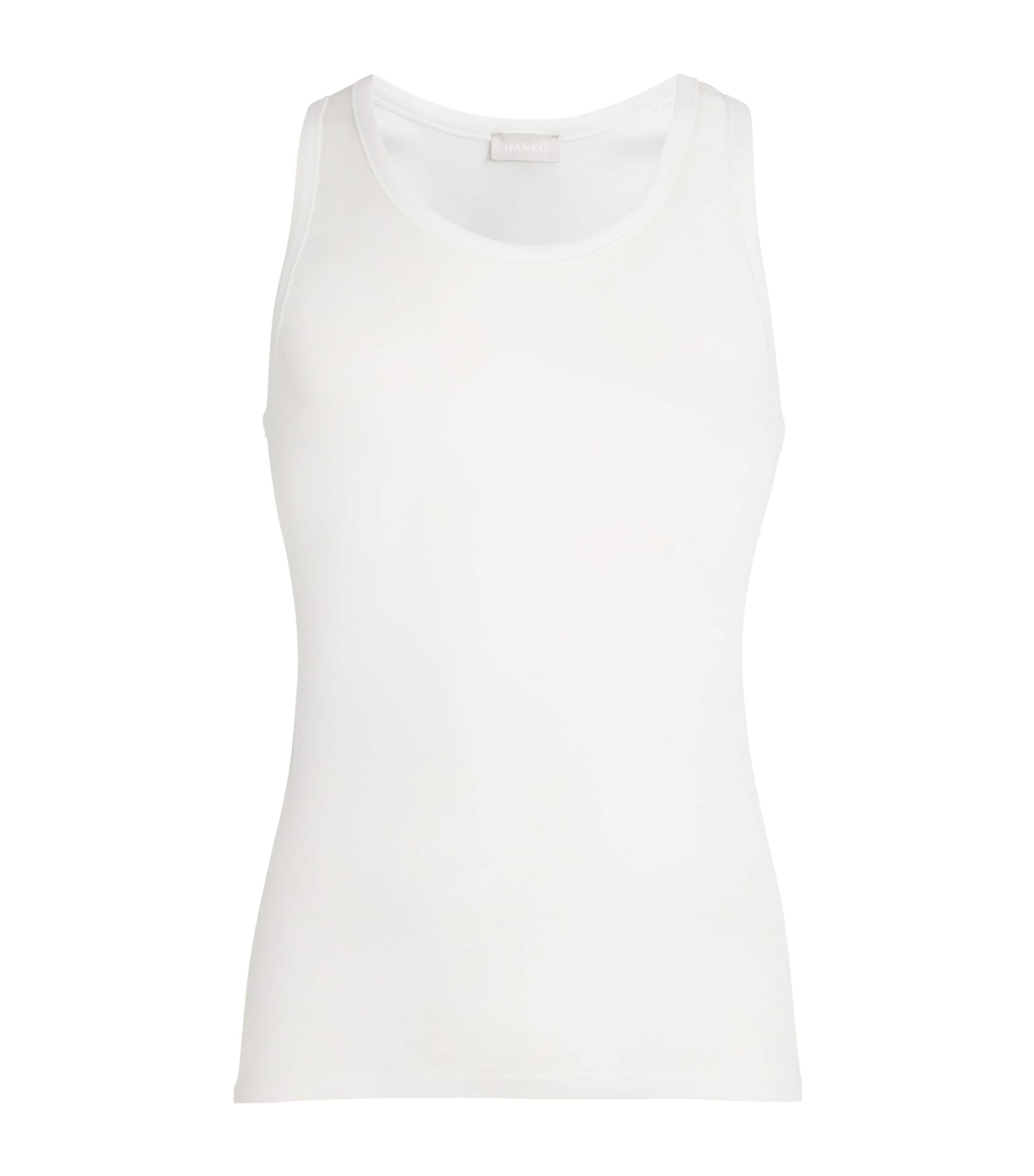 Shop Hanro Cotton Pure Vest In White