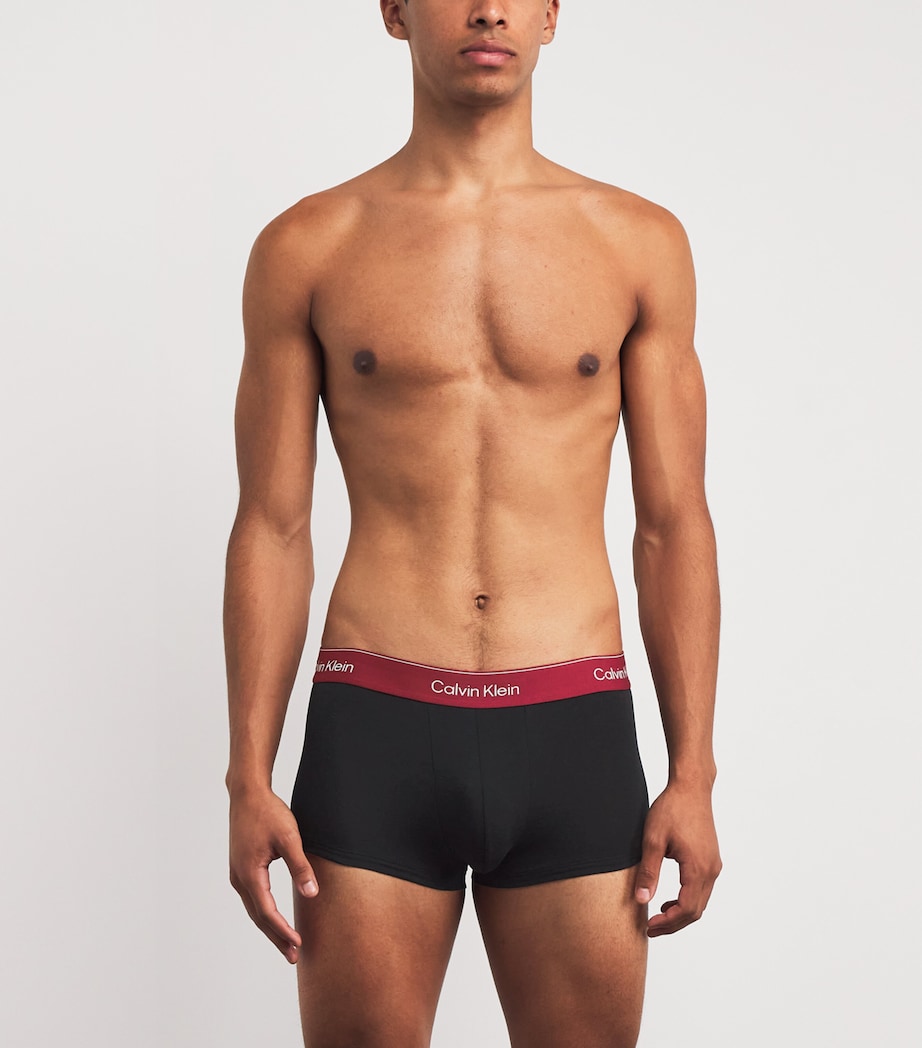 Stretch-Cotton Low-Rise Trunks (Pack of 3) 2VABLAC Image 2